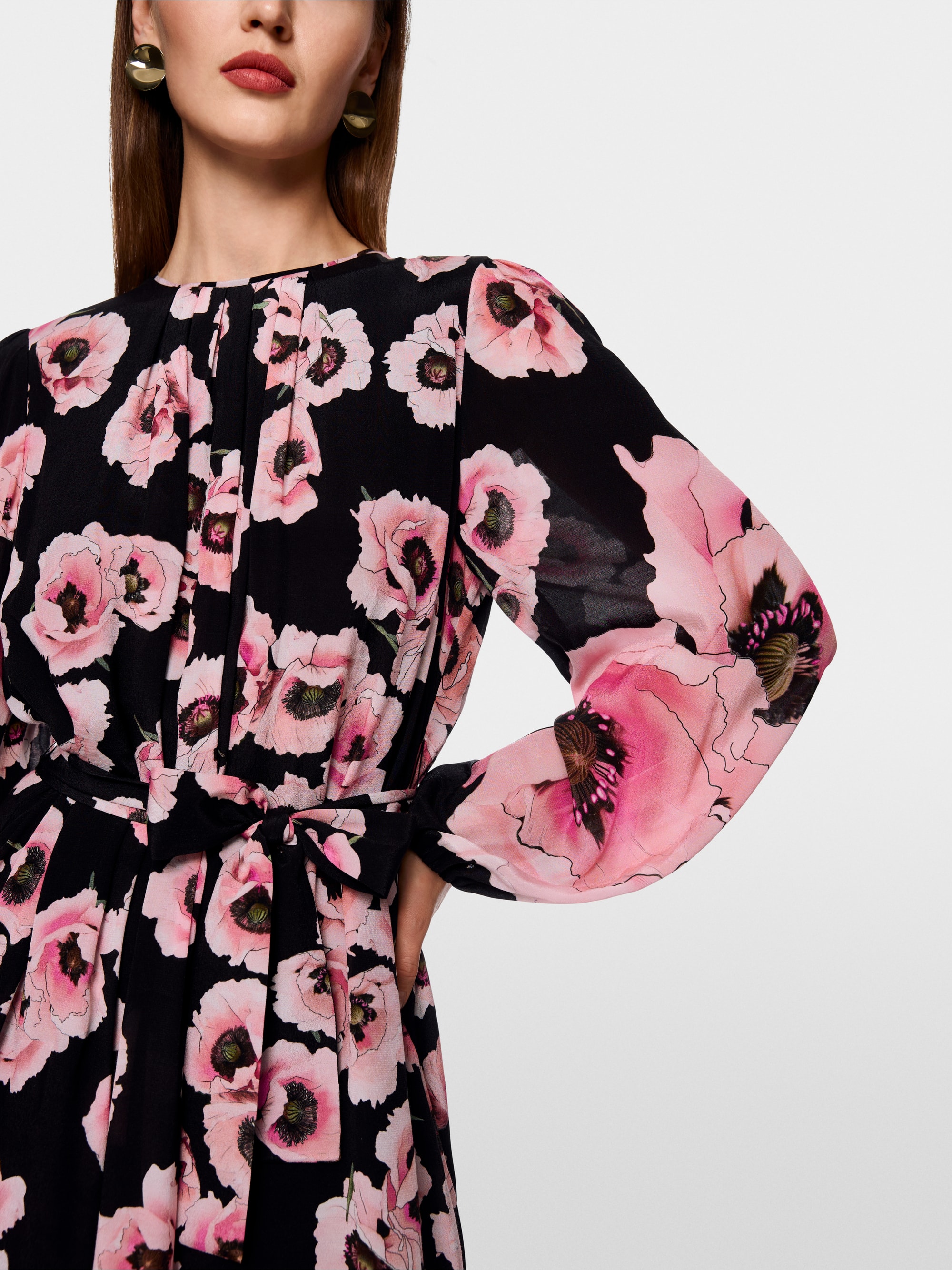 Midi-jurk met bloemenprint