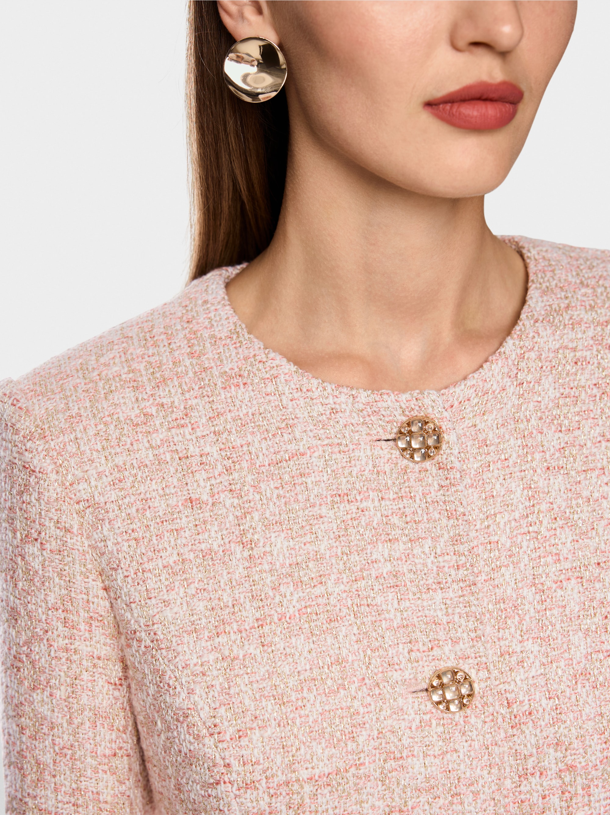 Schimmernde Bouclé Jacke