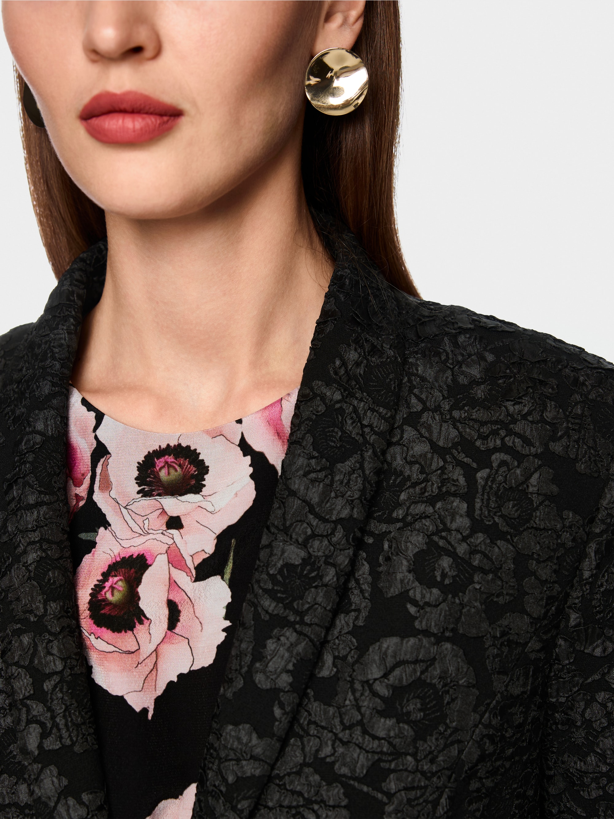 Blazer met bloemenmotief