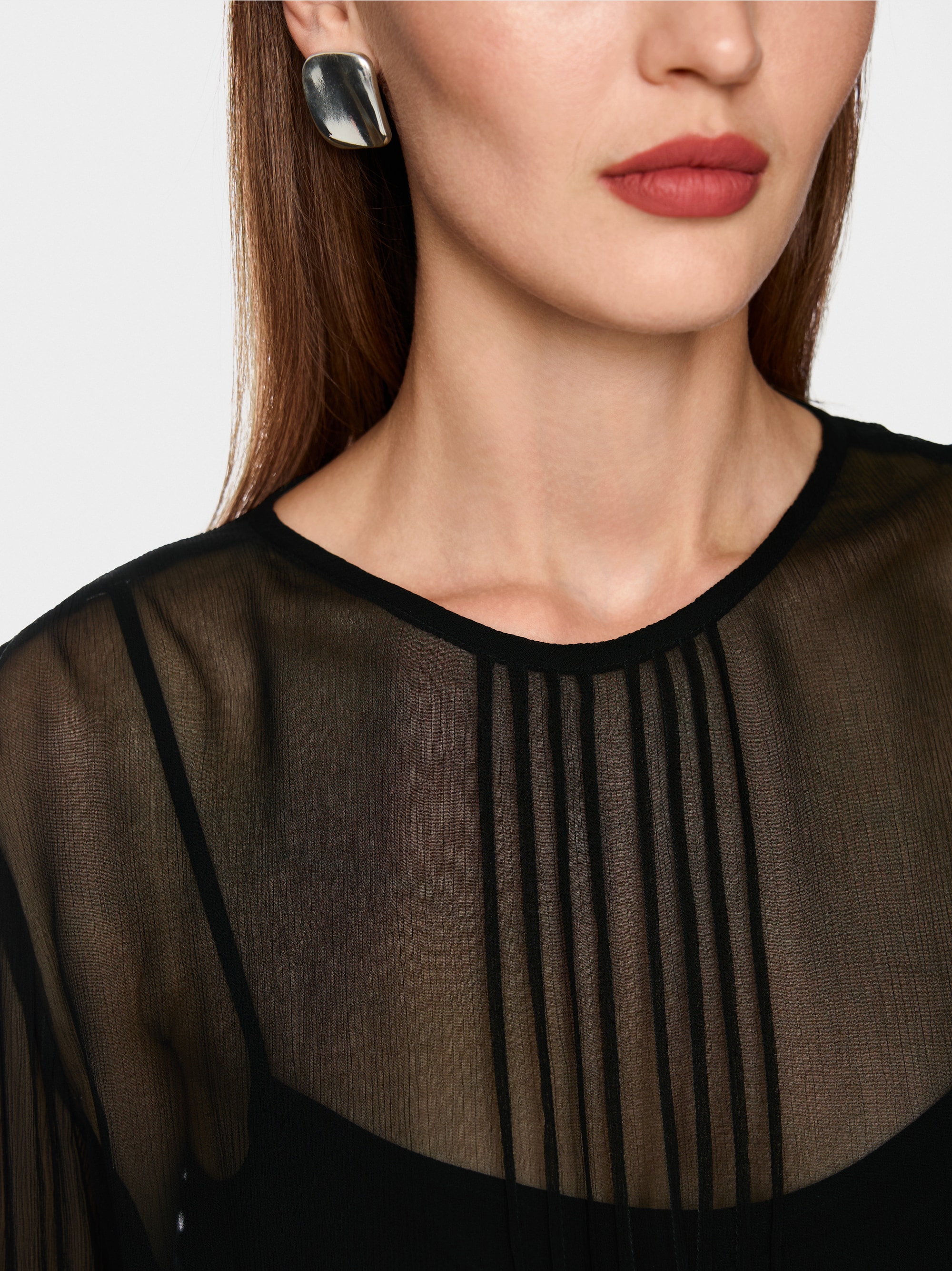 Blouse van zachte viscosecrêpe
