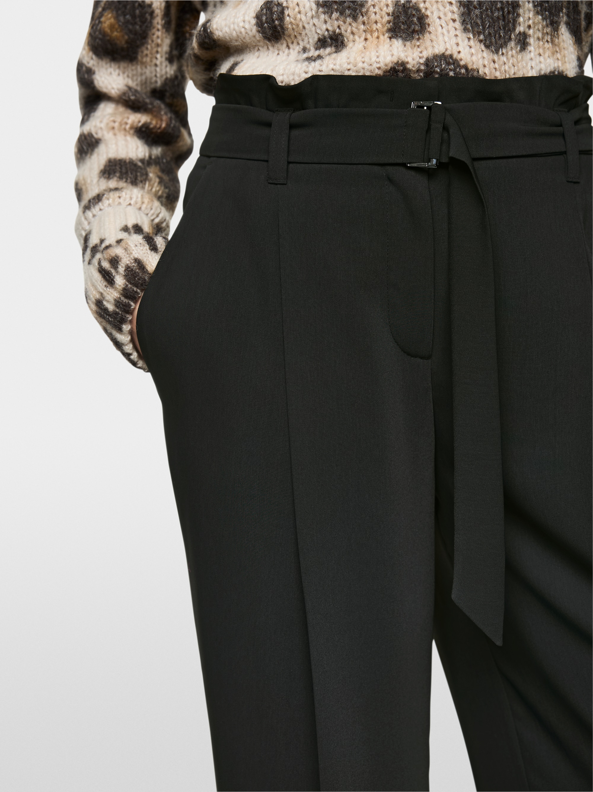 Pantalon large à taille paperbag WICHITA