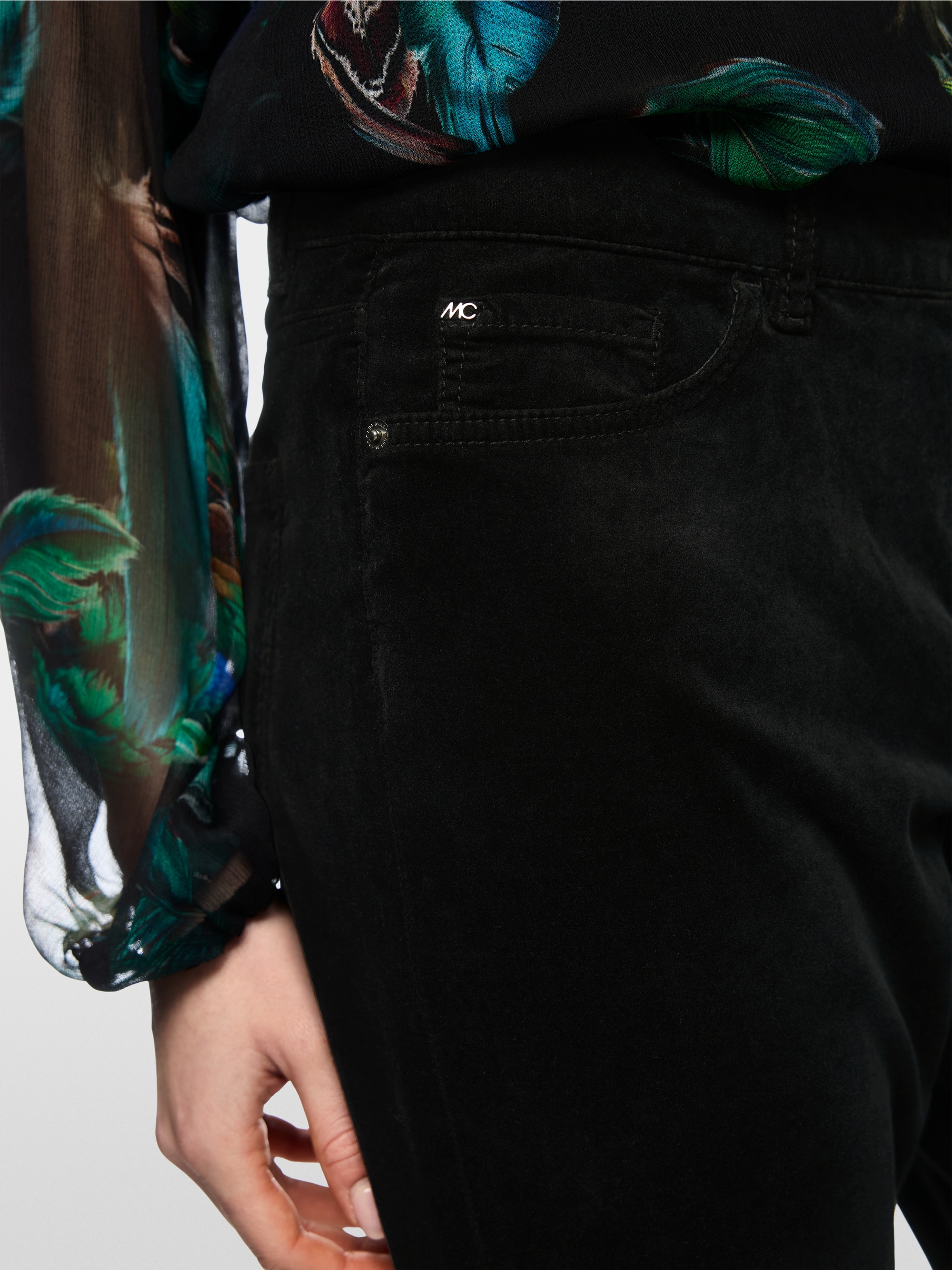 SILEA slim fit velvet trousers