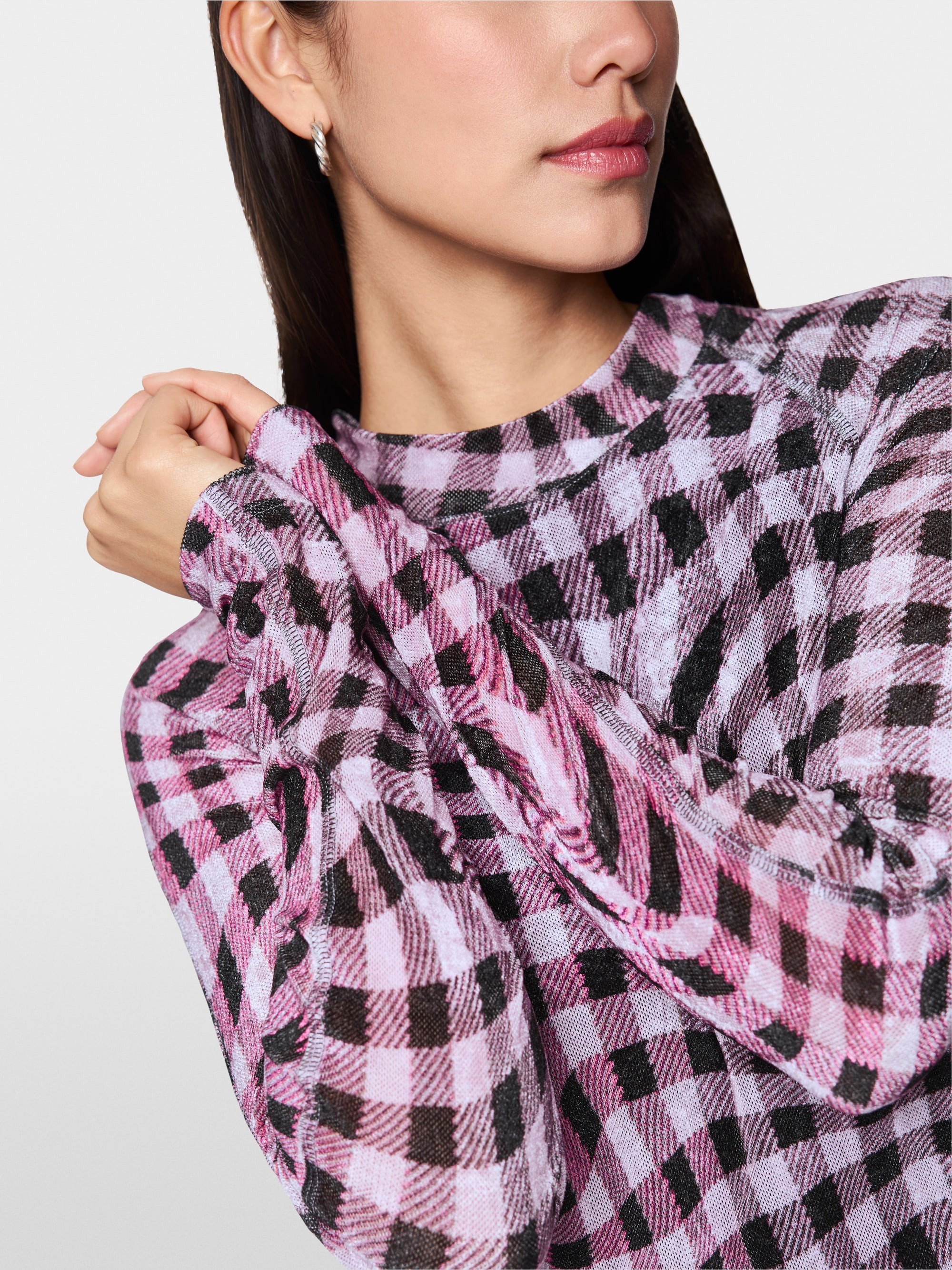 Midi-jurk in netlook