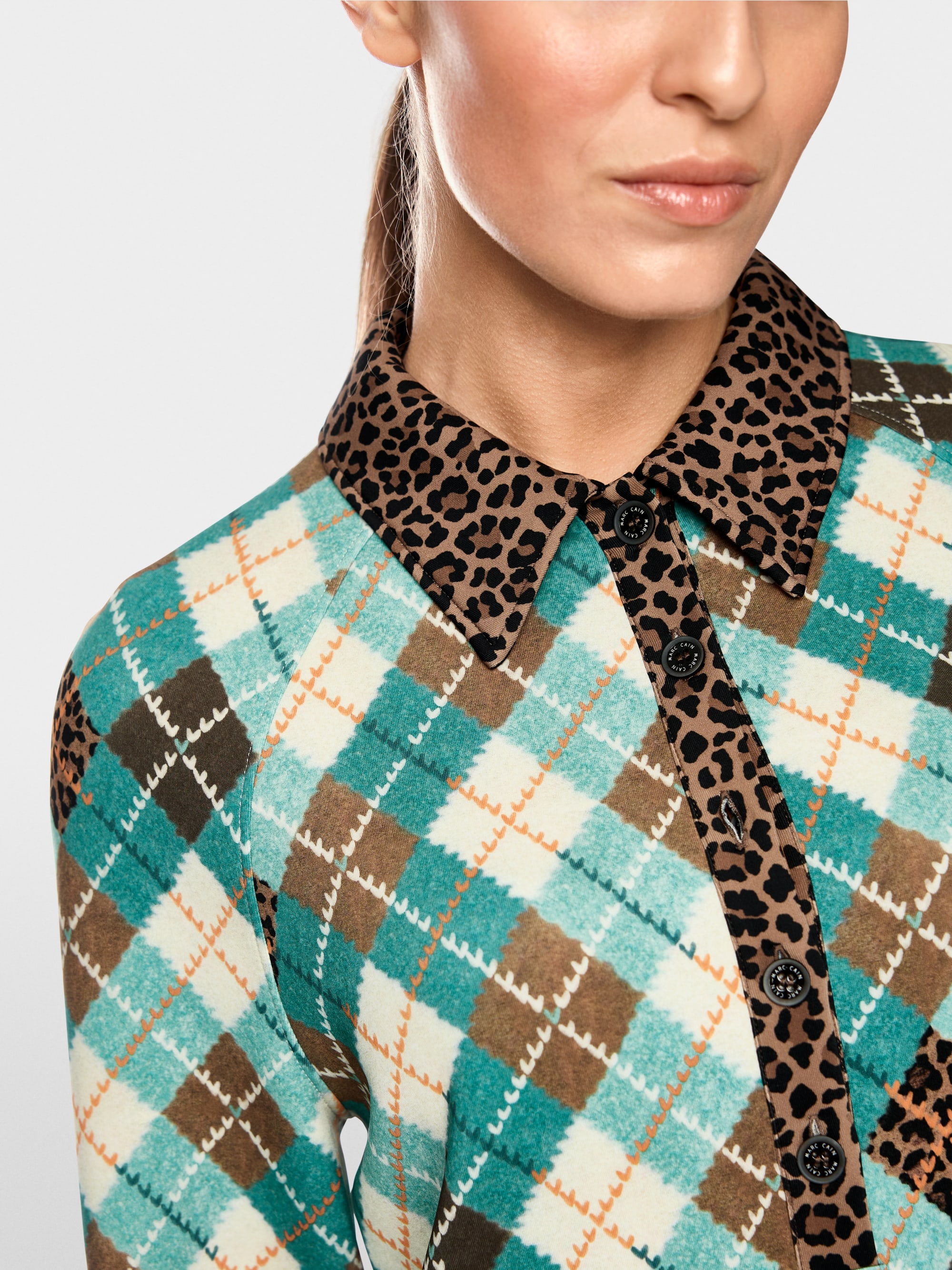 Robe à motif argyle en jersey scuba