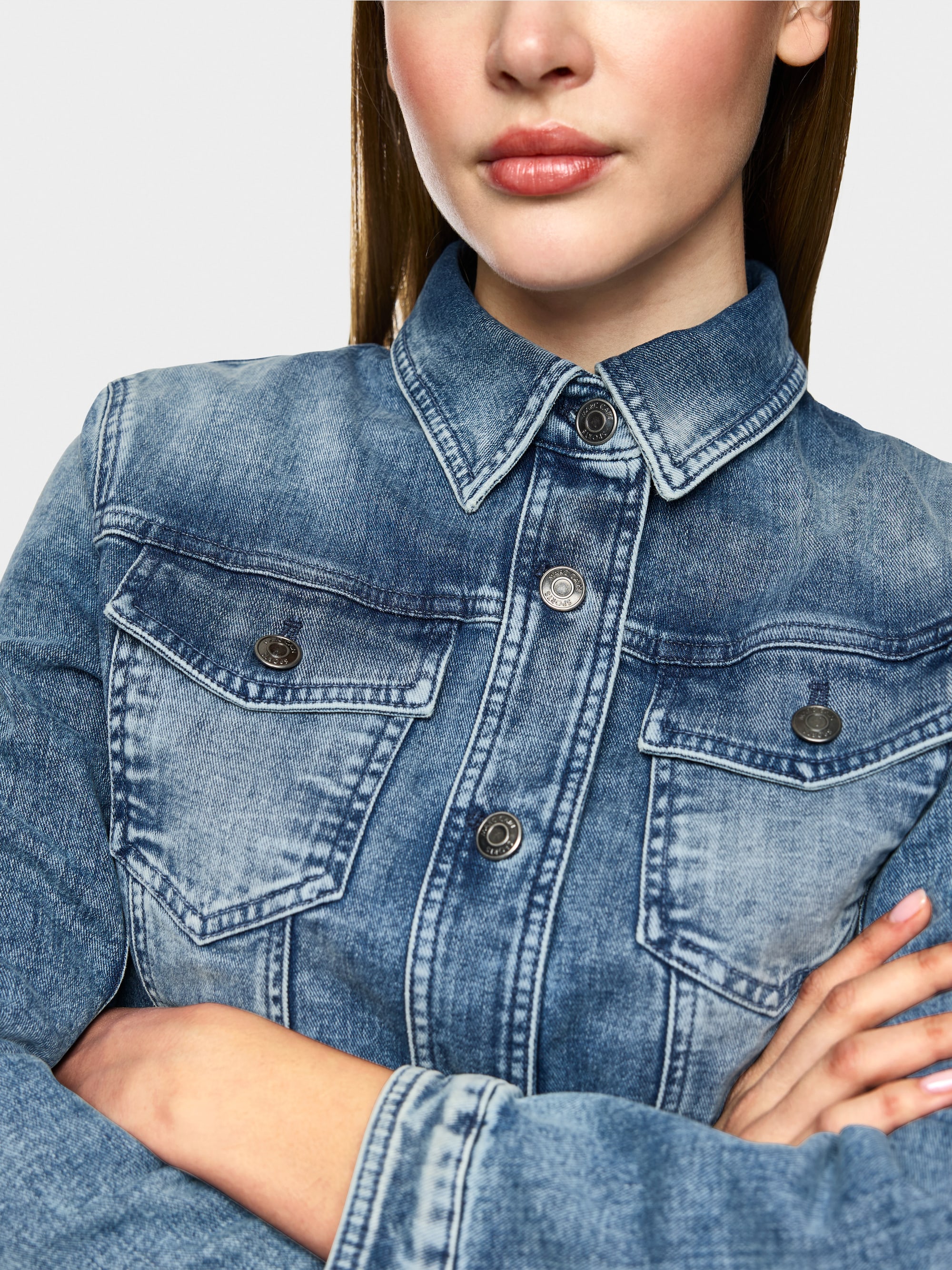 Kurze Jeansjacke "Rethink Together"