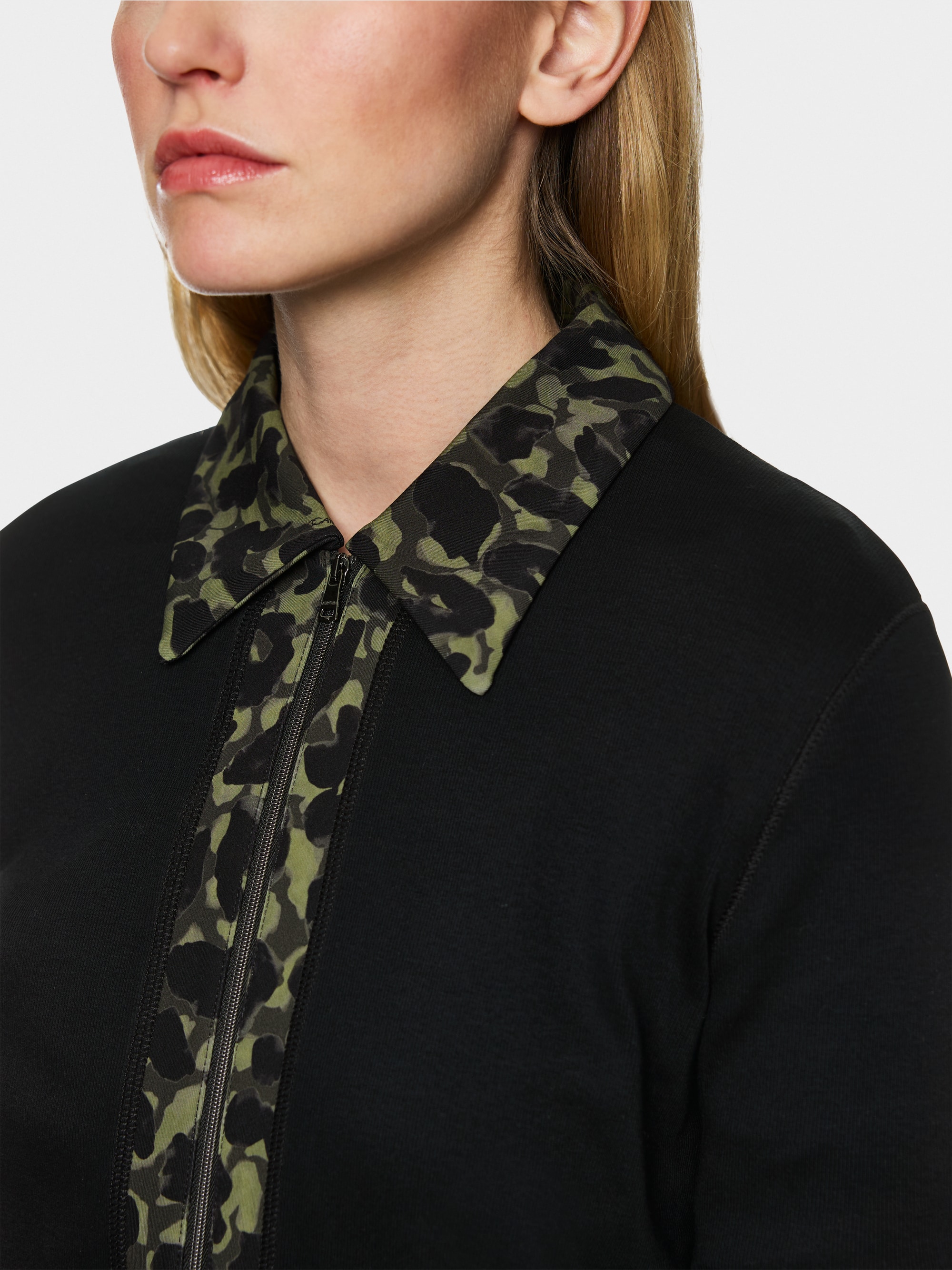Veste en jersey avec détails imprimés cubes