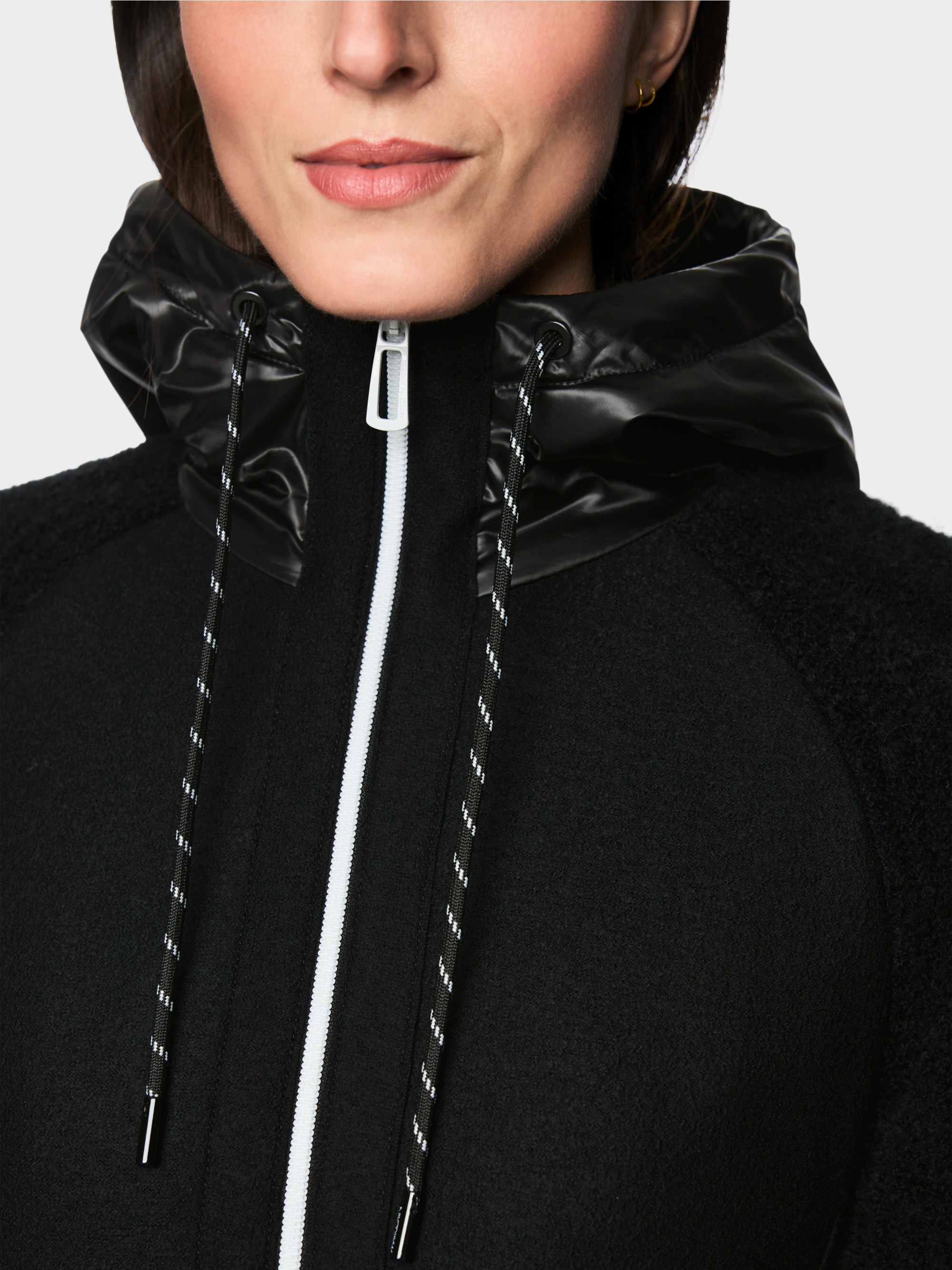 Knitted in Germany cardigan with hood