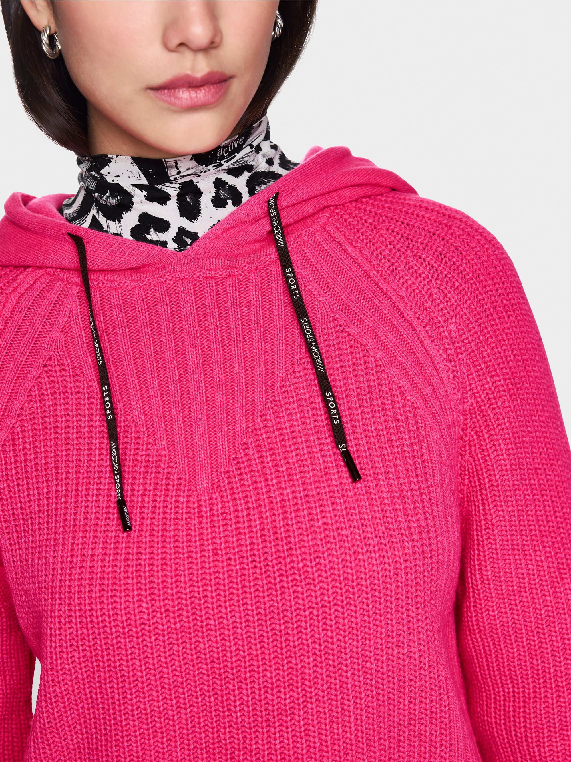 Knitted in Germany hooded jumper