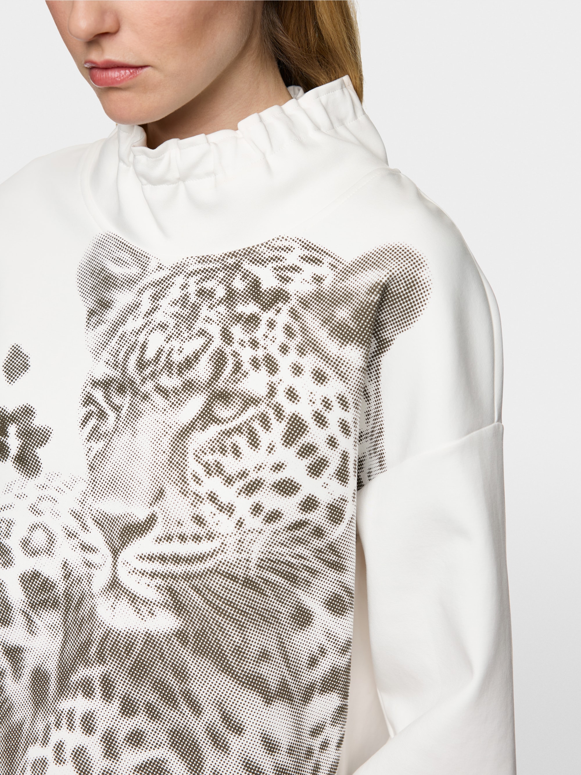 Pull en jersey à motif léopard