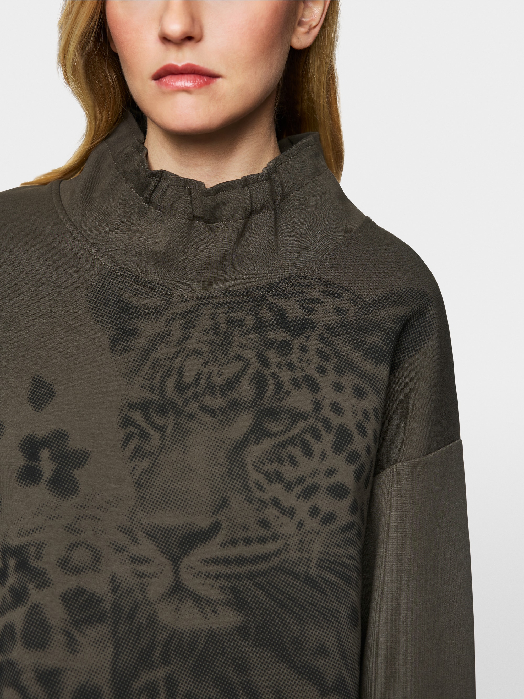 Pull en jersey à motif léopard