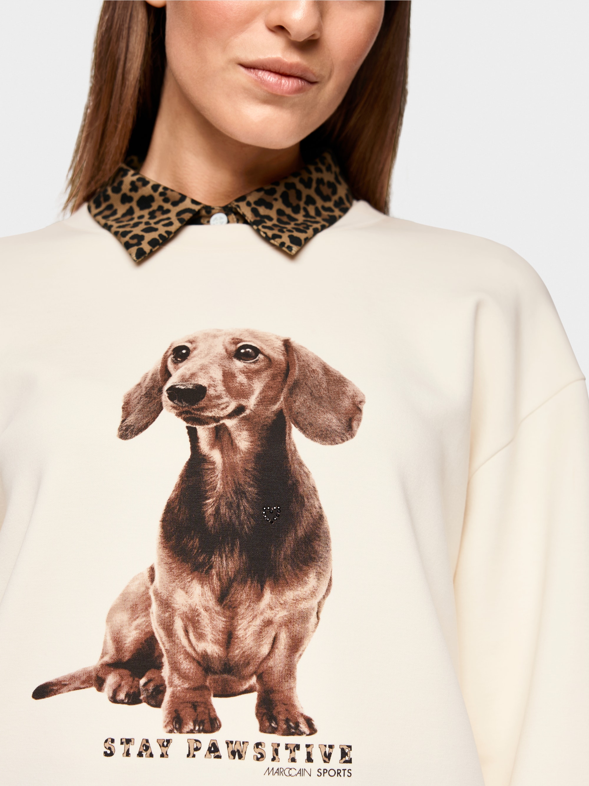 Sweatshirt with dachshund print