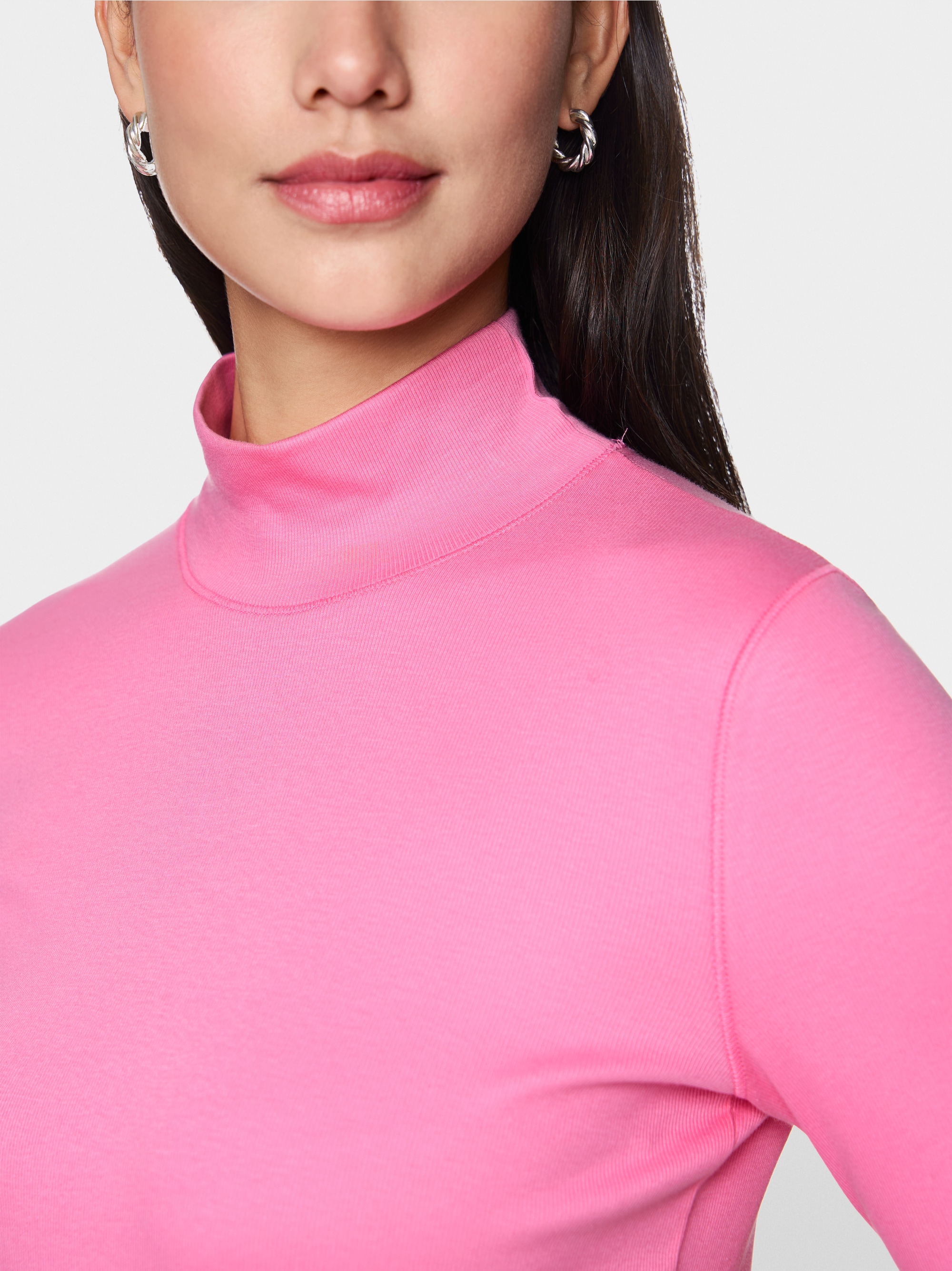 Basic-Shirt aus Baumwollstretch
