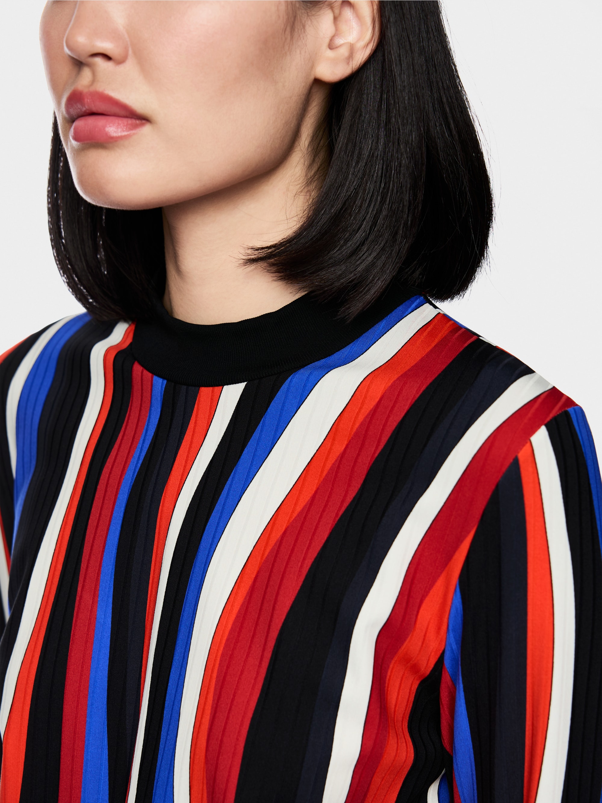 Long-sleeve colour block shirt