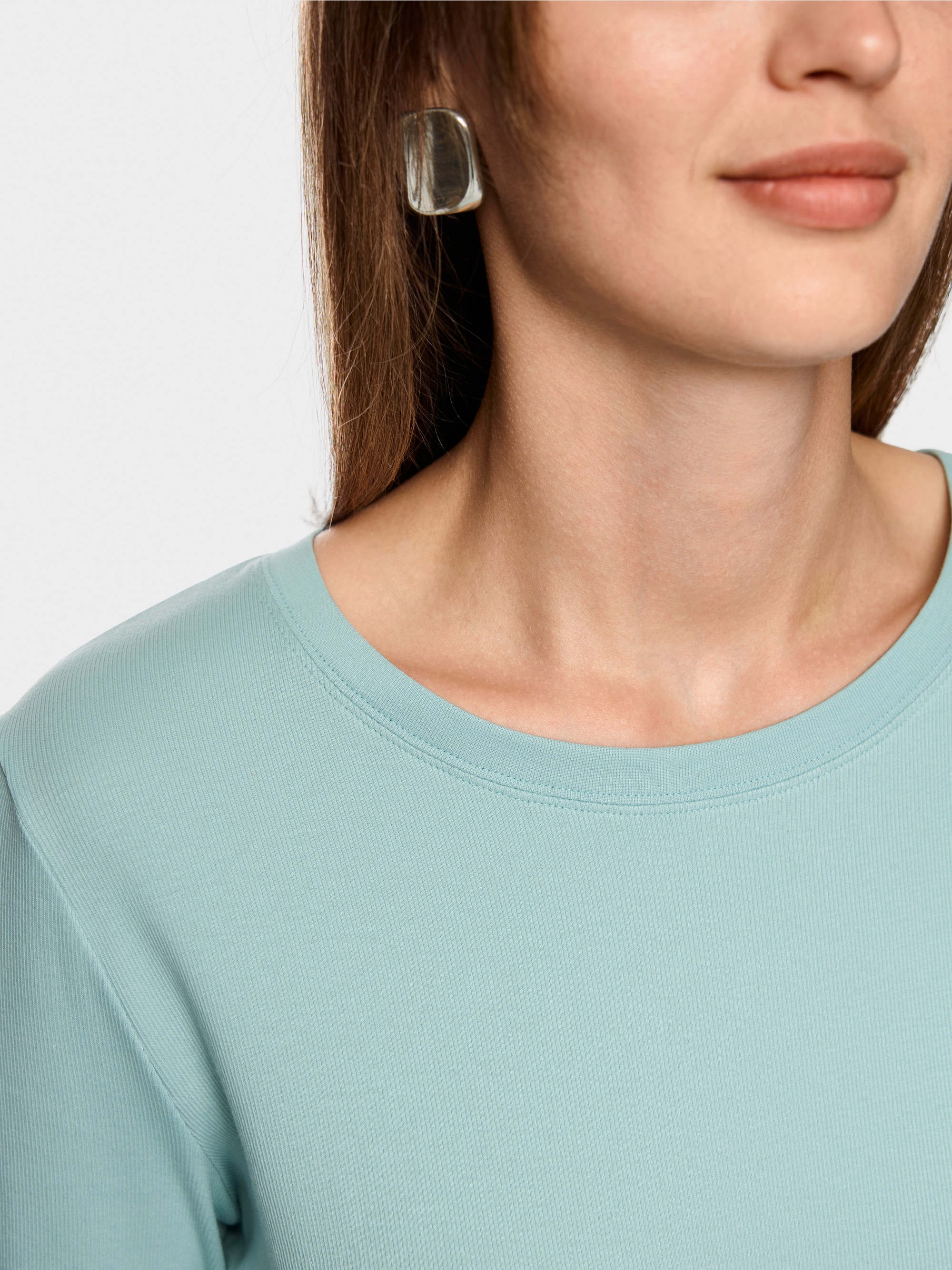 Klassisches Langarmshirt unifarben
