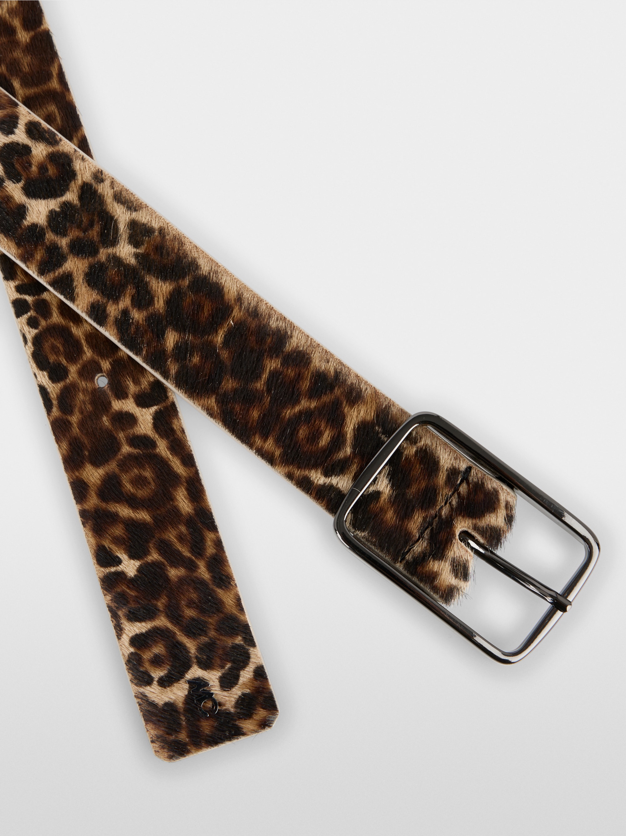 Ceinture en cuir avec motif léopard