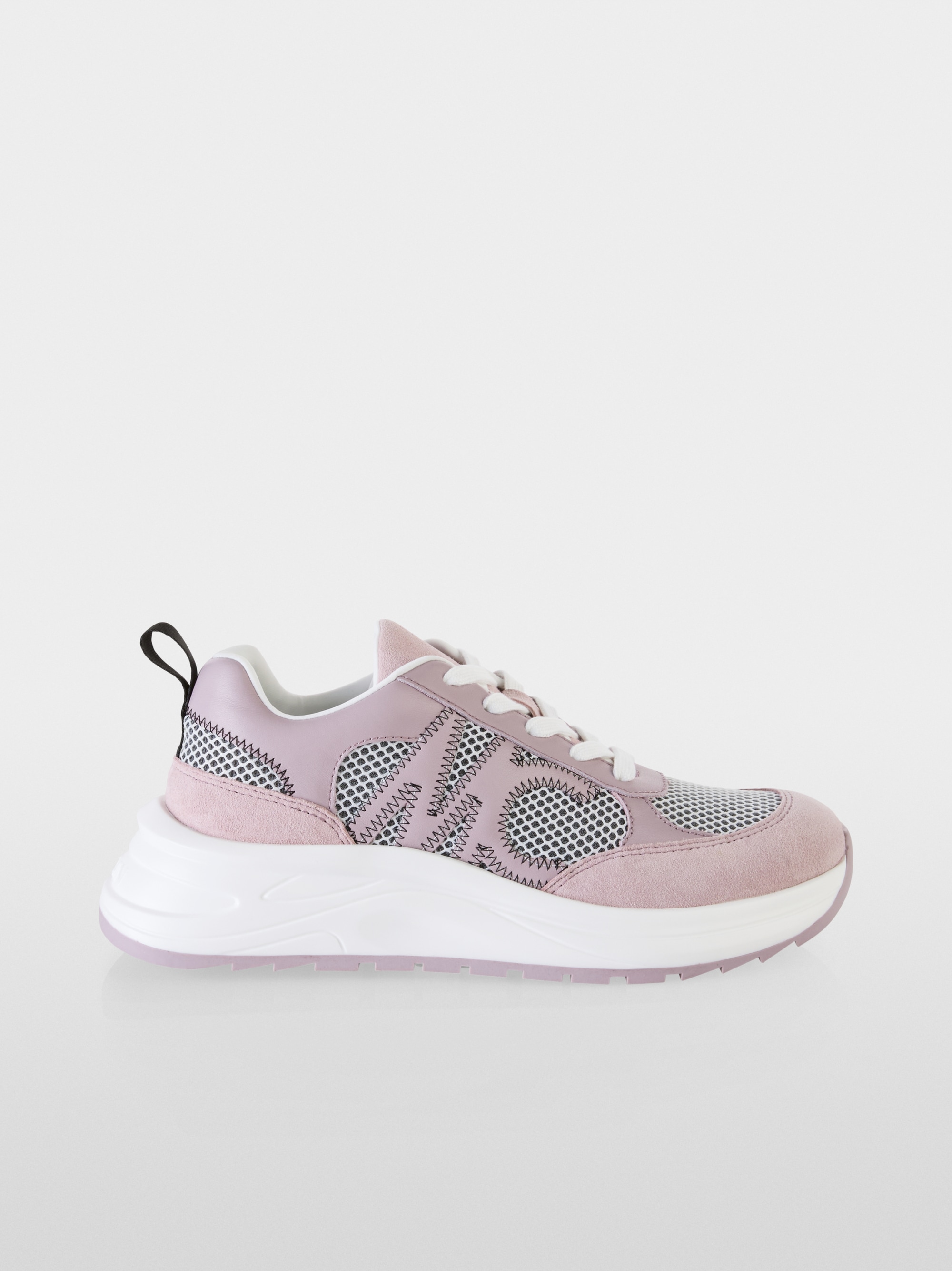 Sneaker aus Leder-Mix