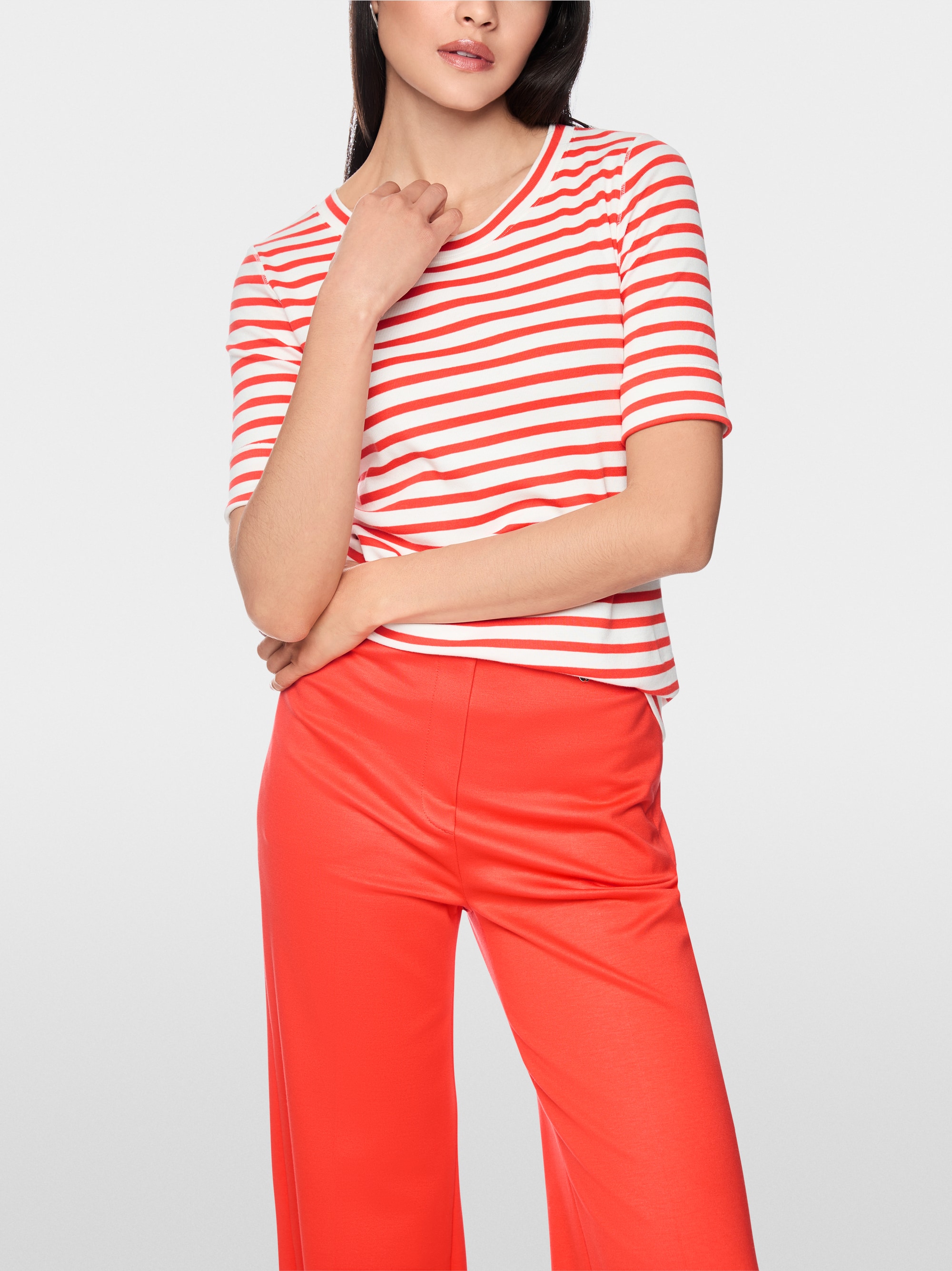 Striped T-shirt made of cotton rib