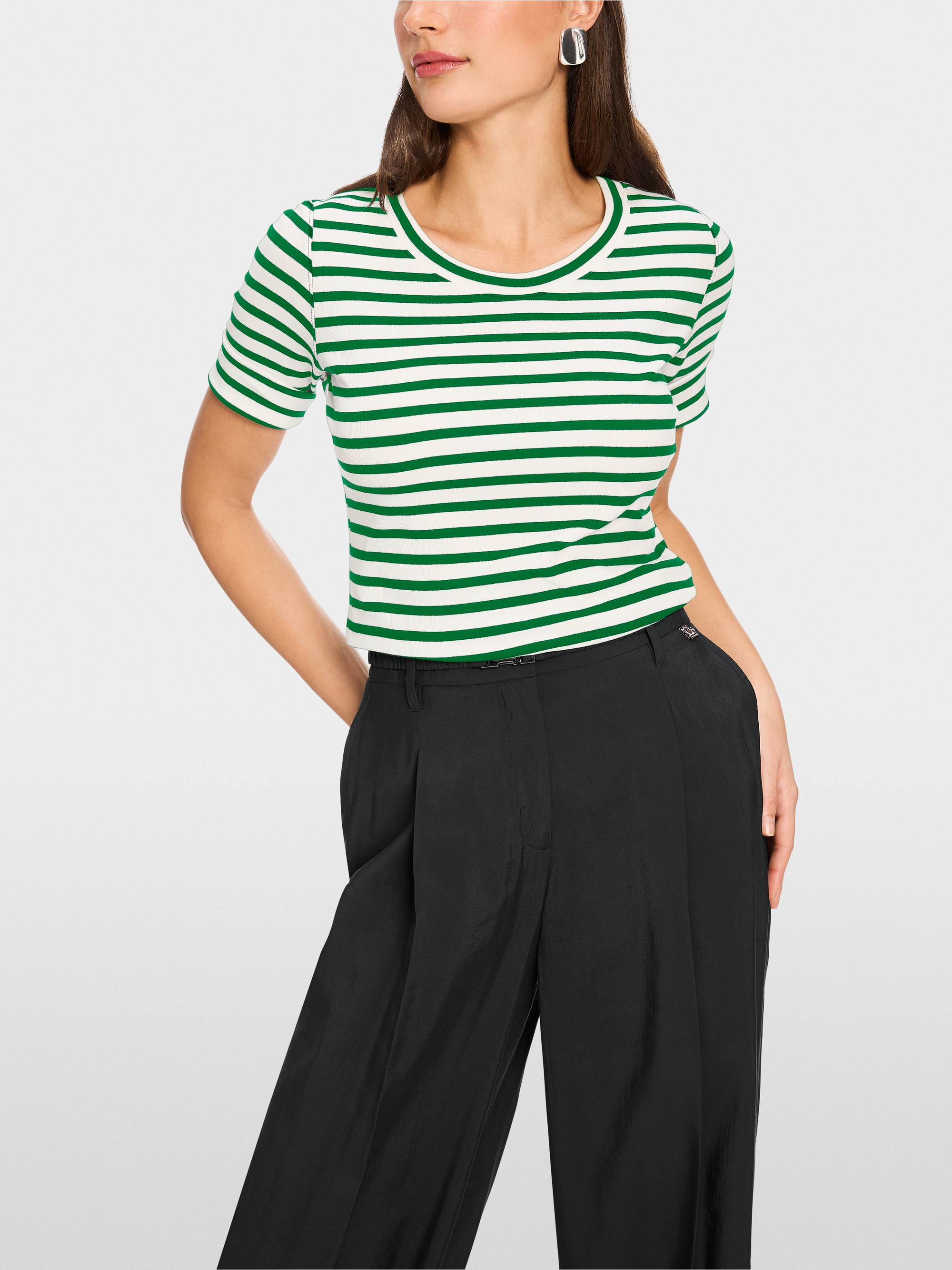 Striped T-shirt made of cotton rib