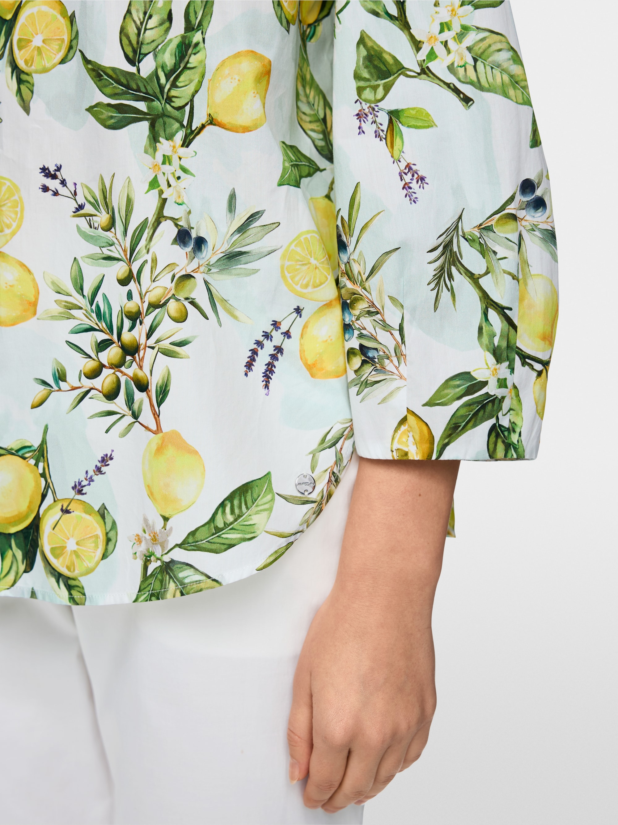 Cotton blouse with lemon print
