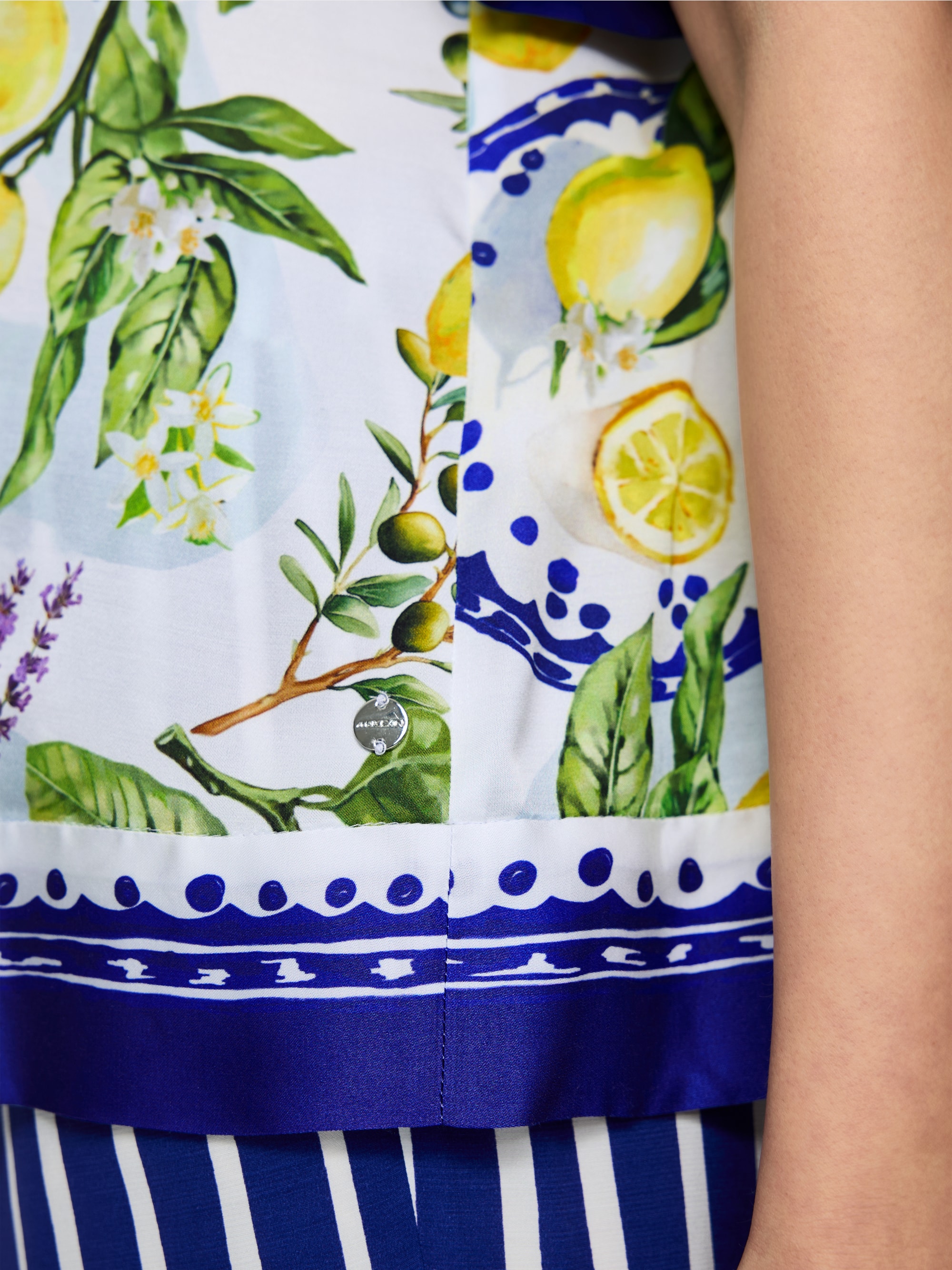 Viscose blouse with Mediterranean print