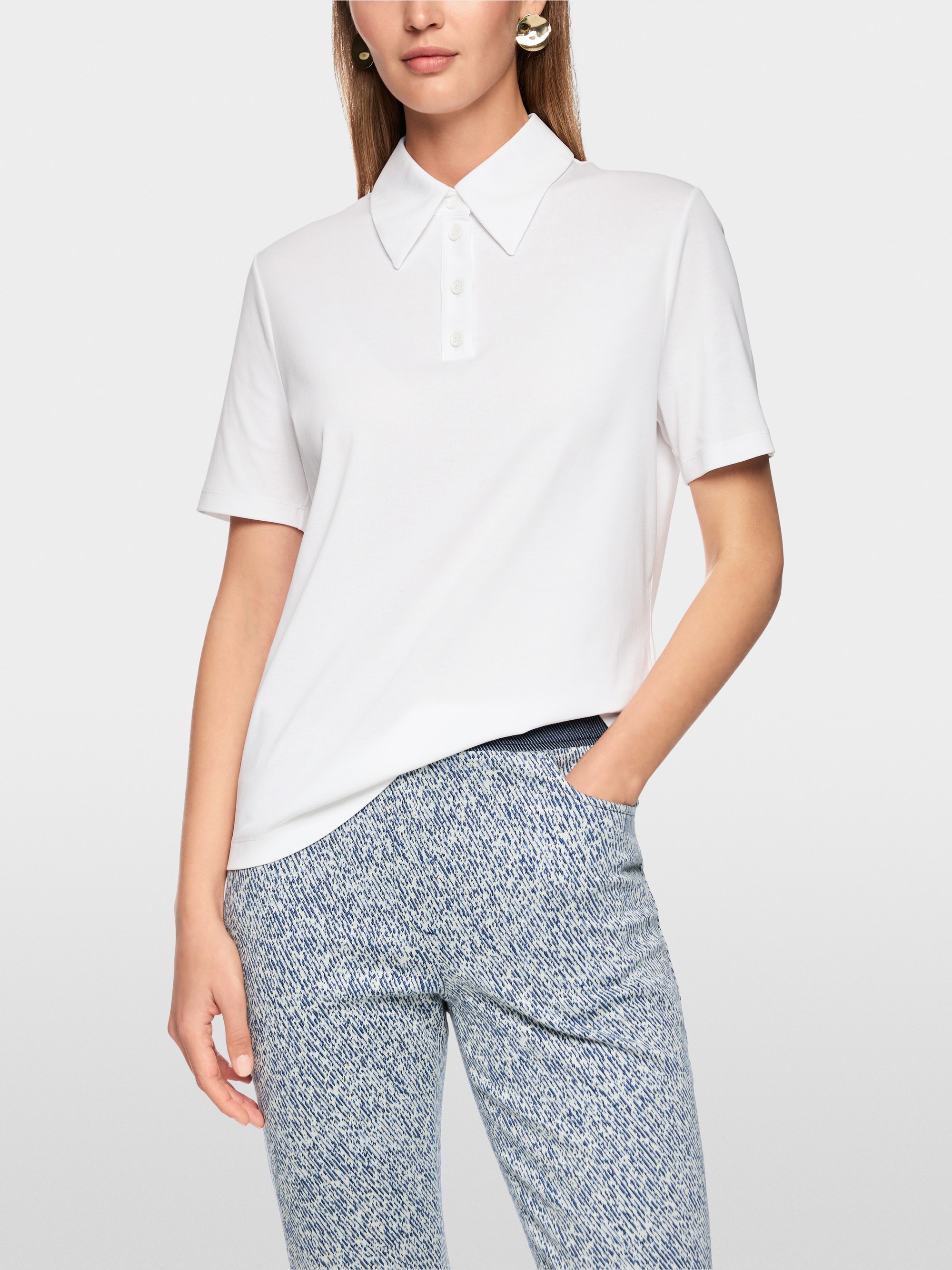 Polo en coton stretch