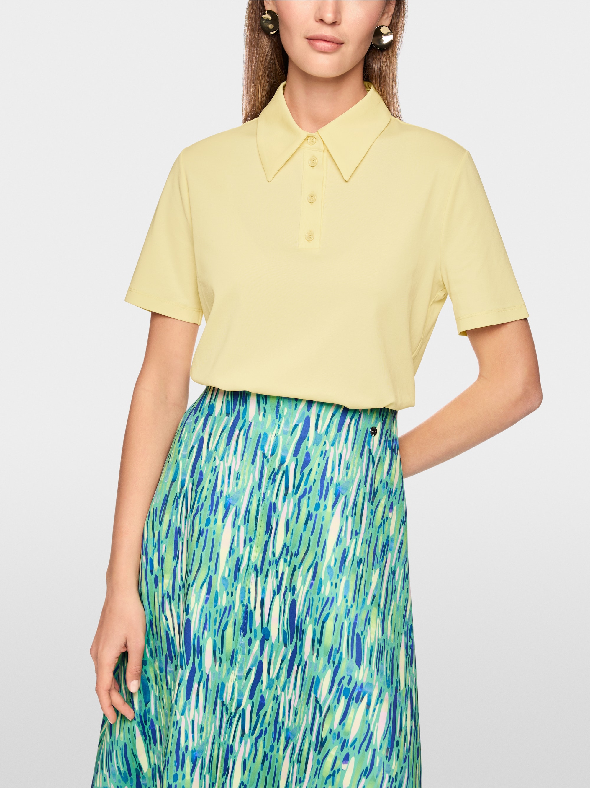 Polo Shirt in Cotton Stretch