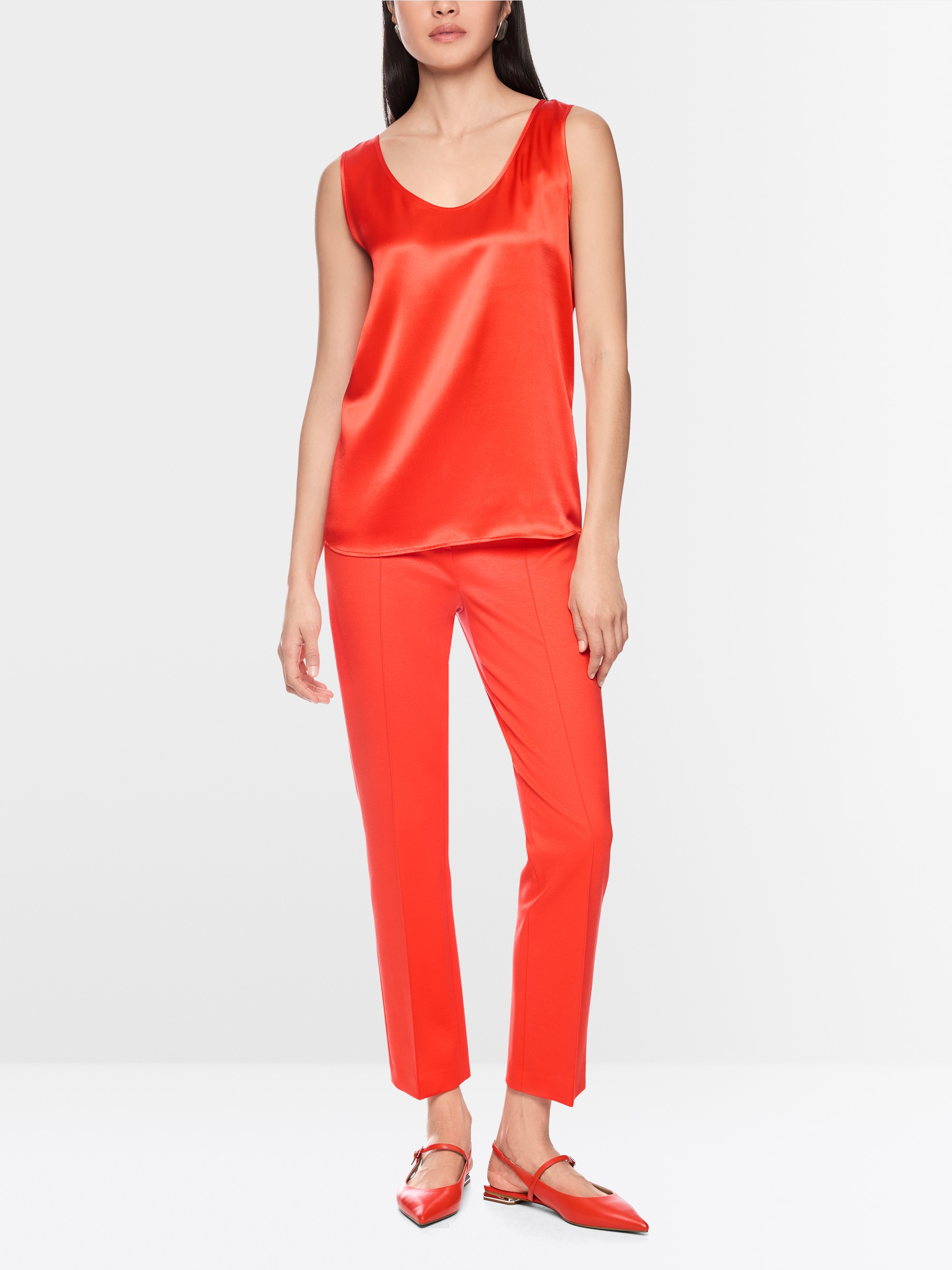 Silk Top with Round Neckline