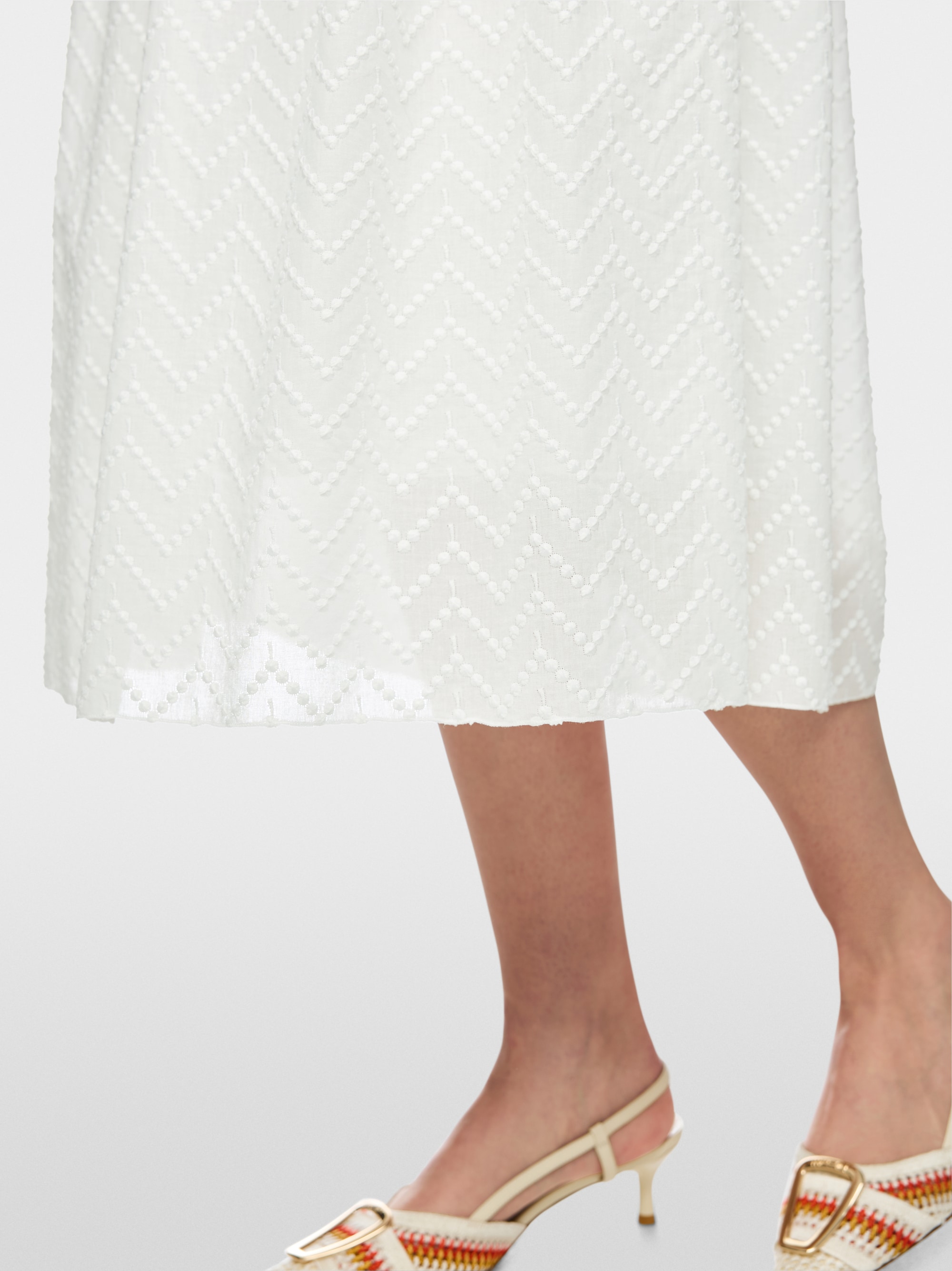 Pleated skirt in cotton blend
