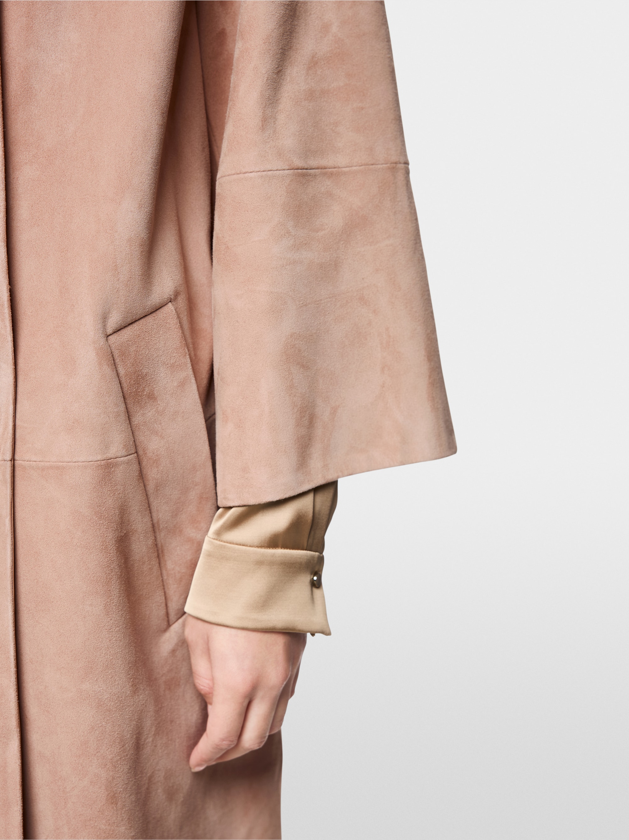 ‘Rethink Together’ suede coat