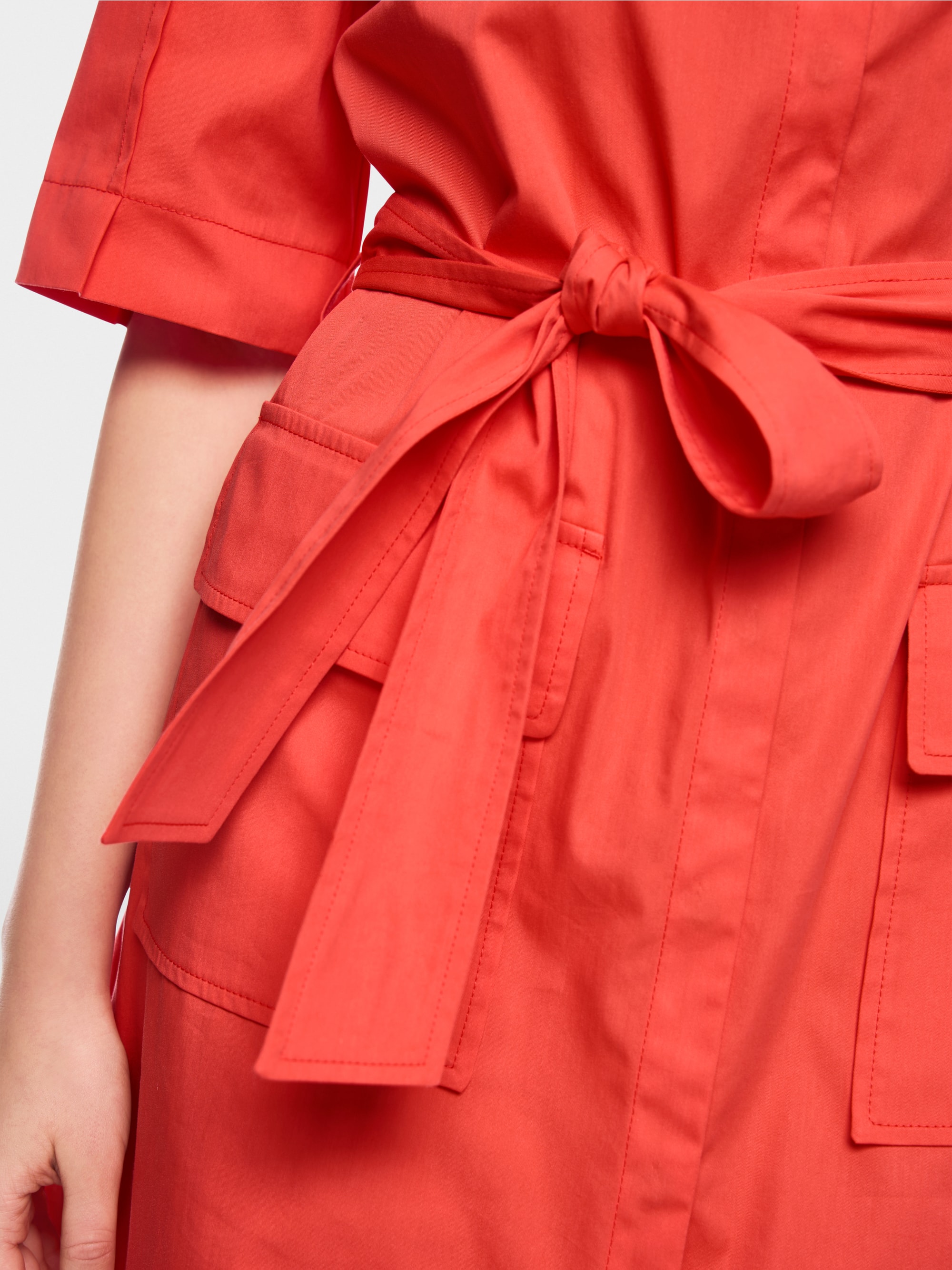 Cotton blend mini dress