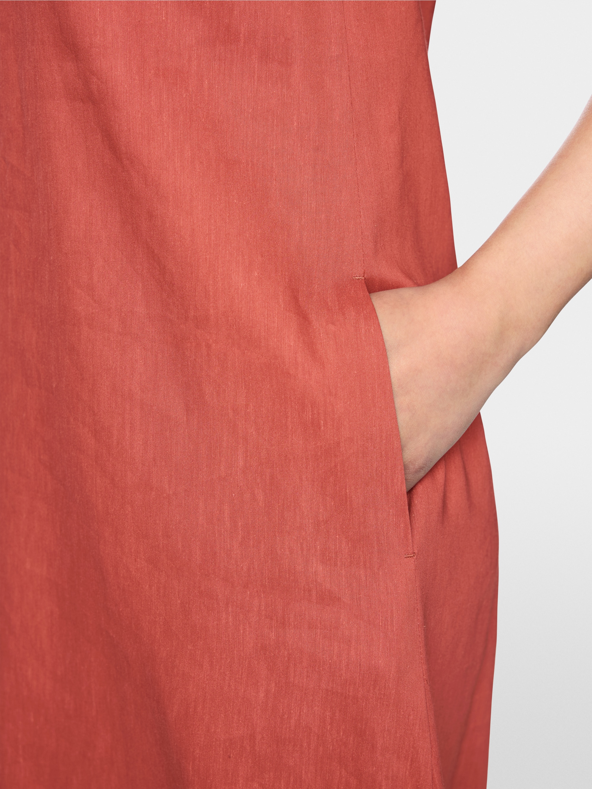 Linen-viscose blend dress