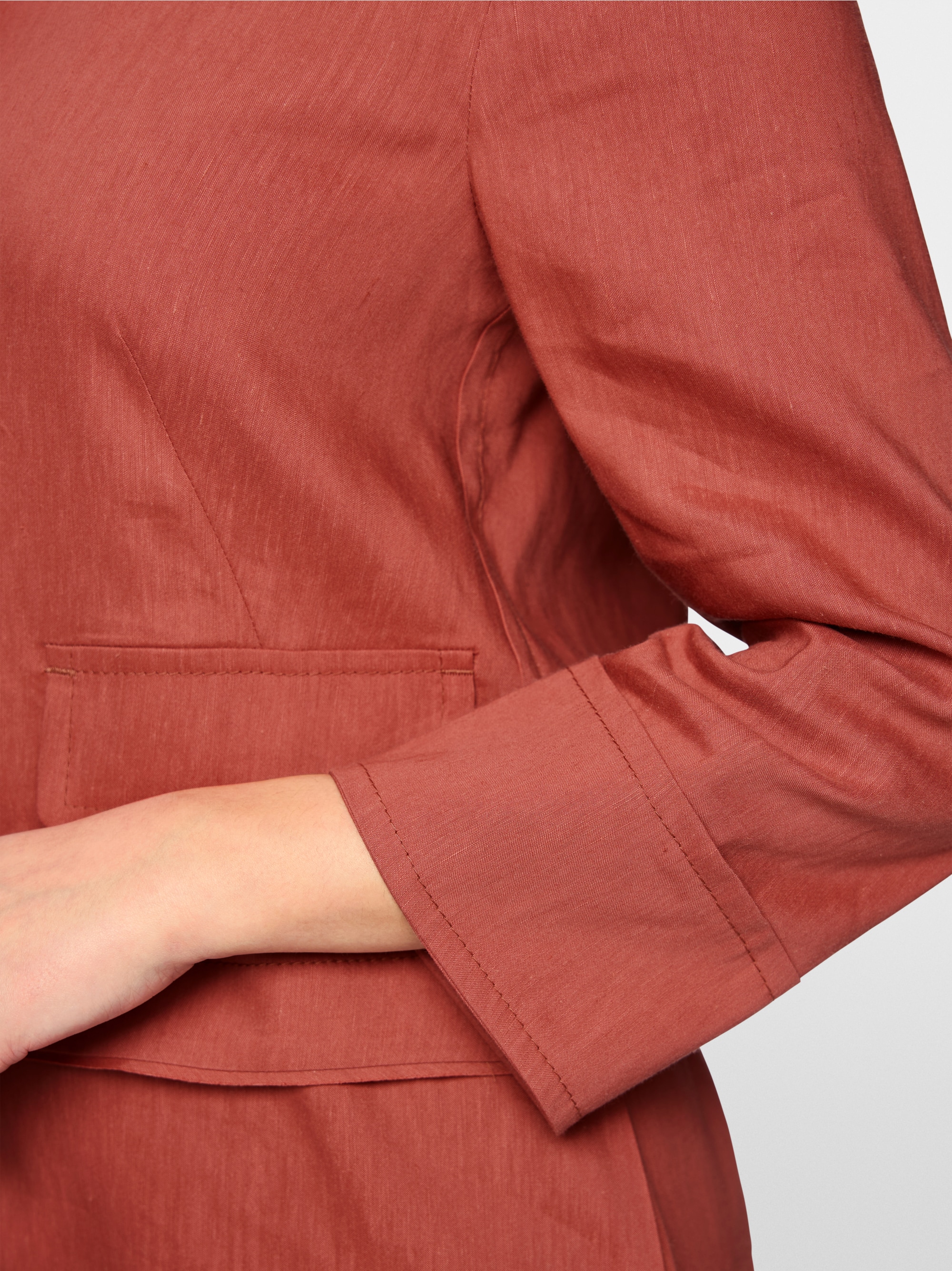 Veste courte en lin et viscose
