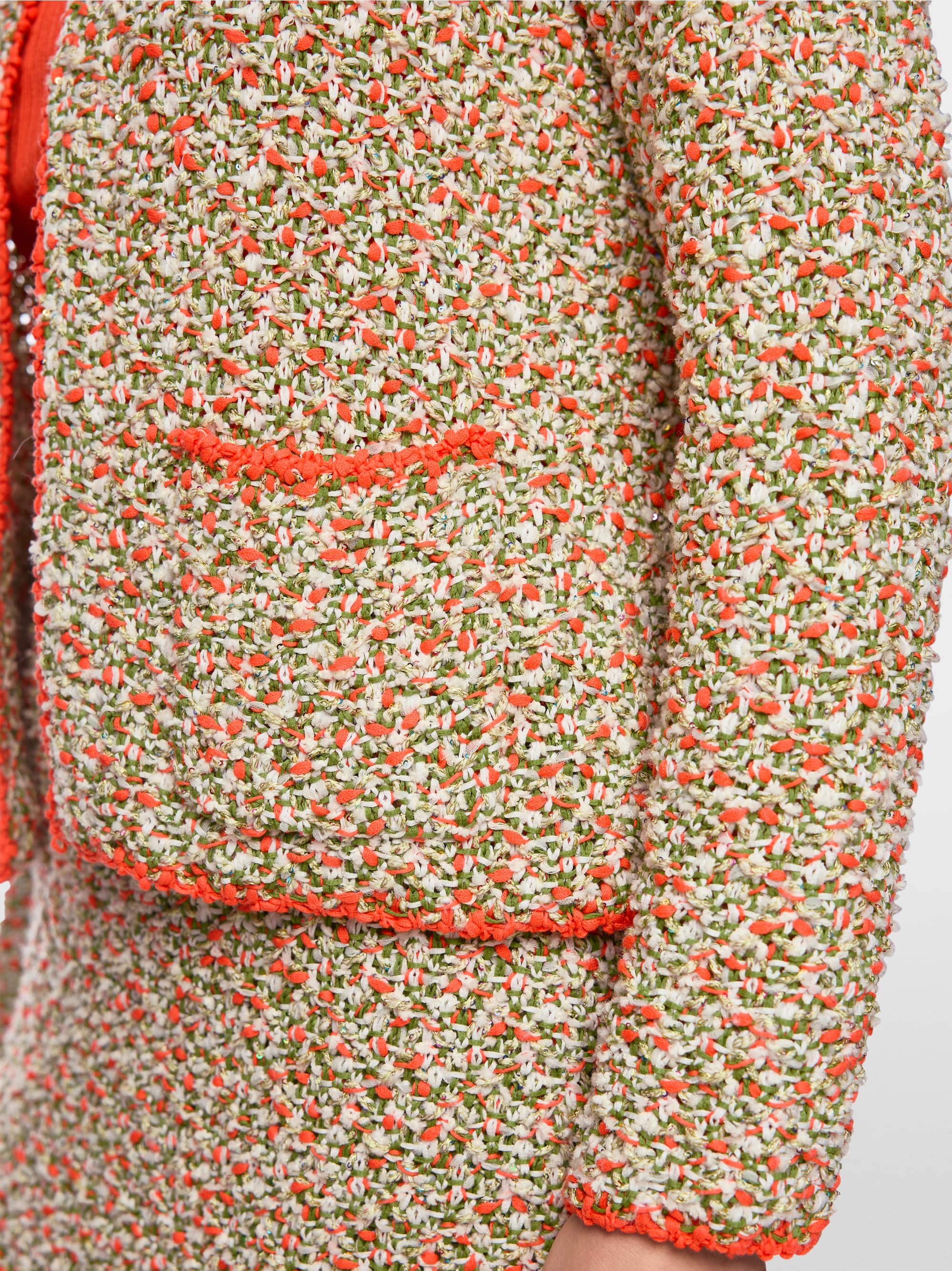 ‘Knitted in Germany’ bouclé cardigan