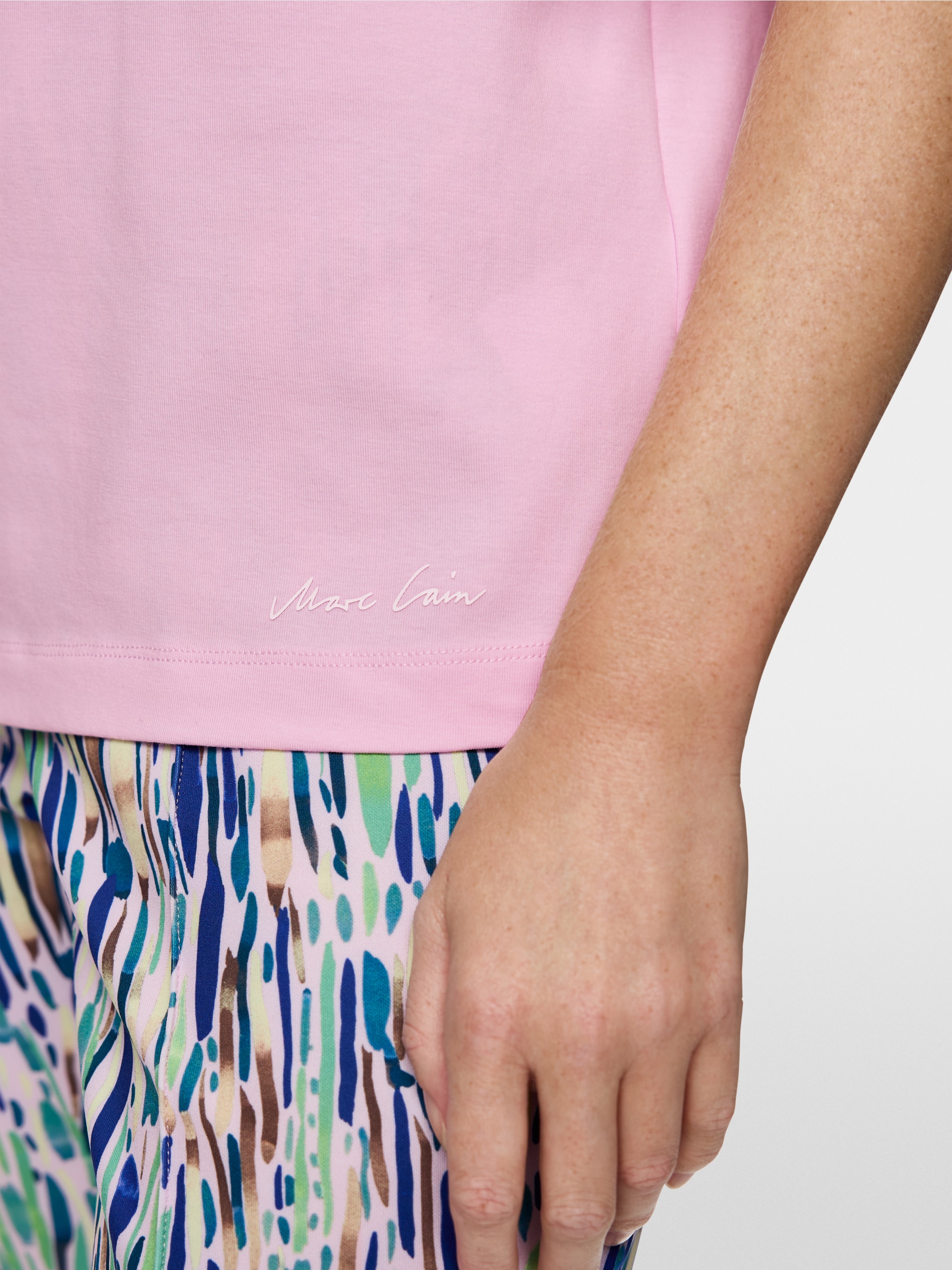 T-shirt en coton stretch avec détails smockés