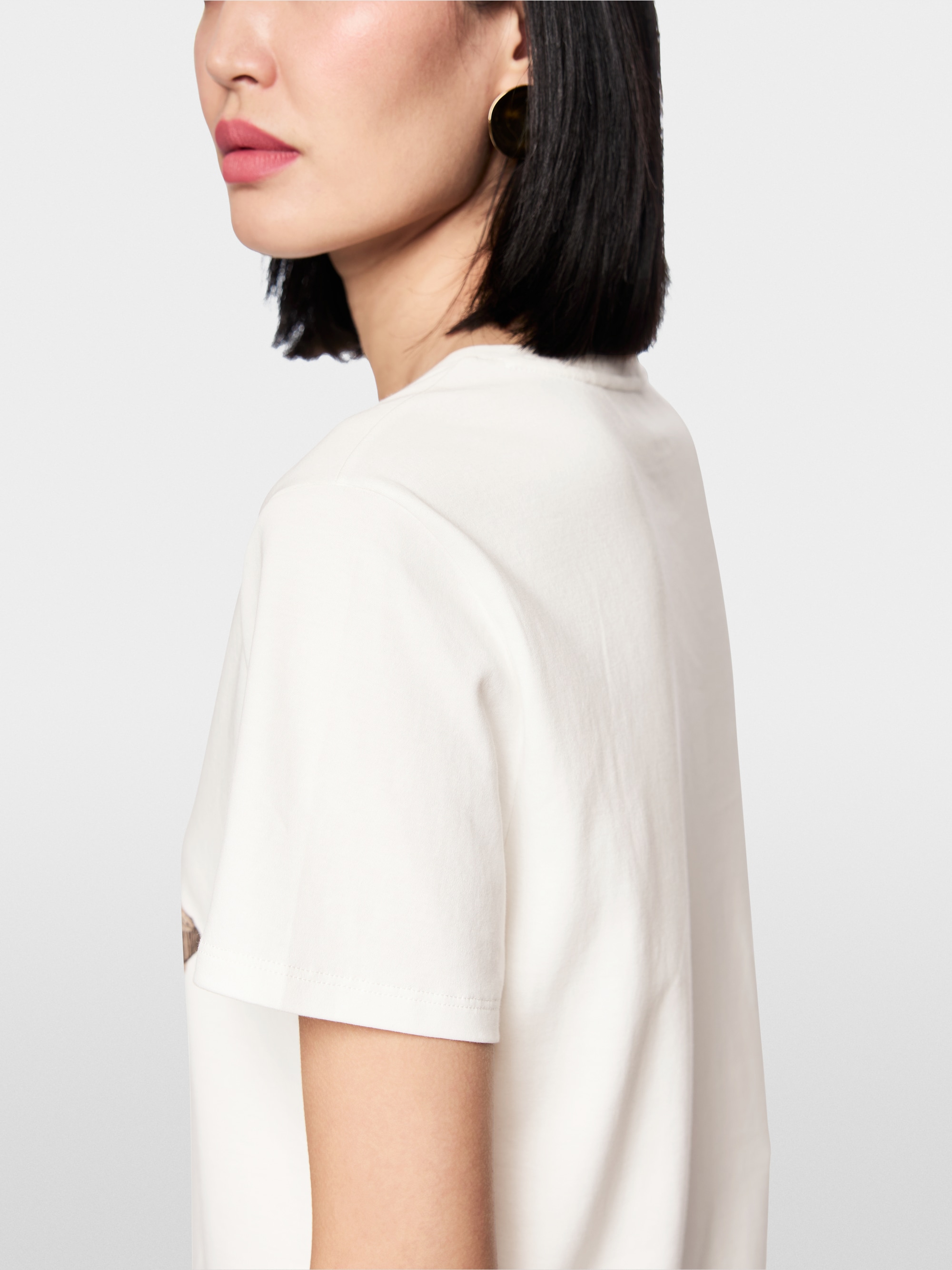 T-shirt à imprimé chat et détails