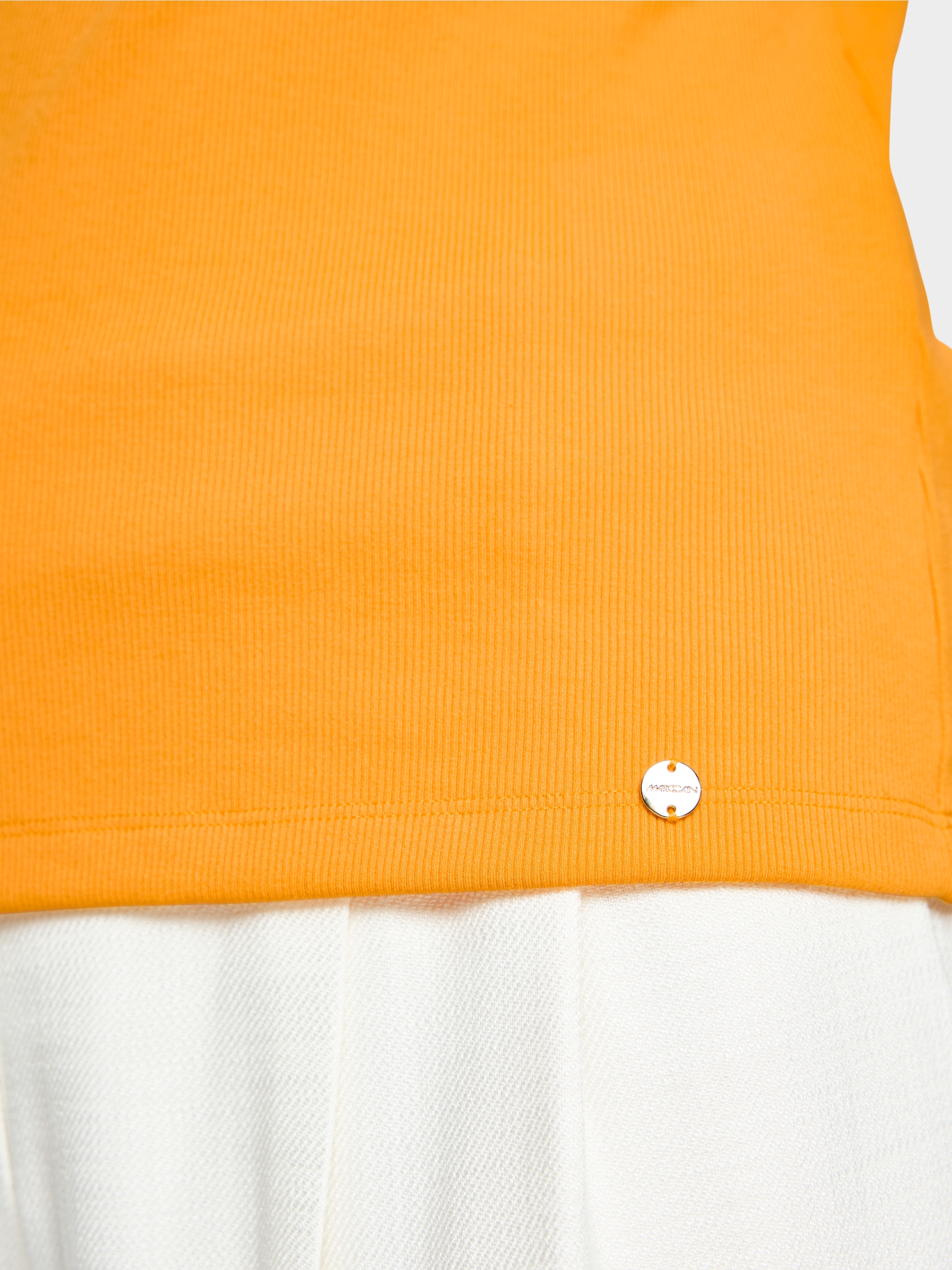 Stretch cotton shirt with cut-out