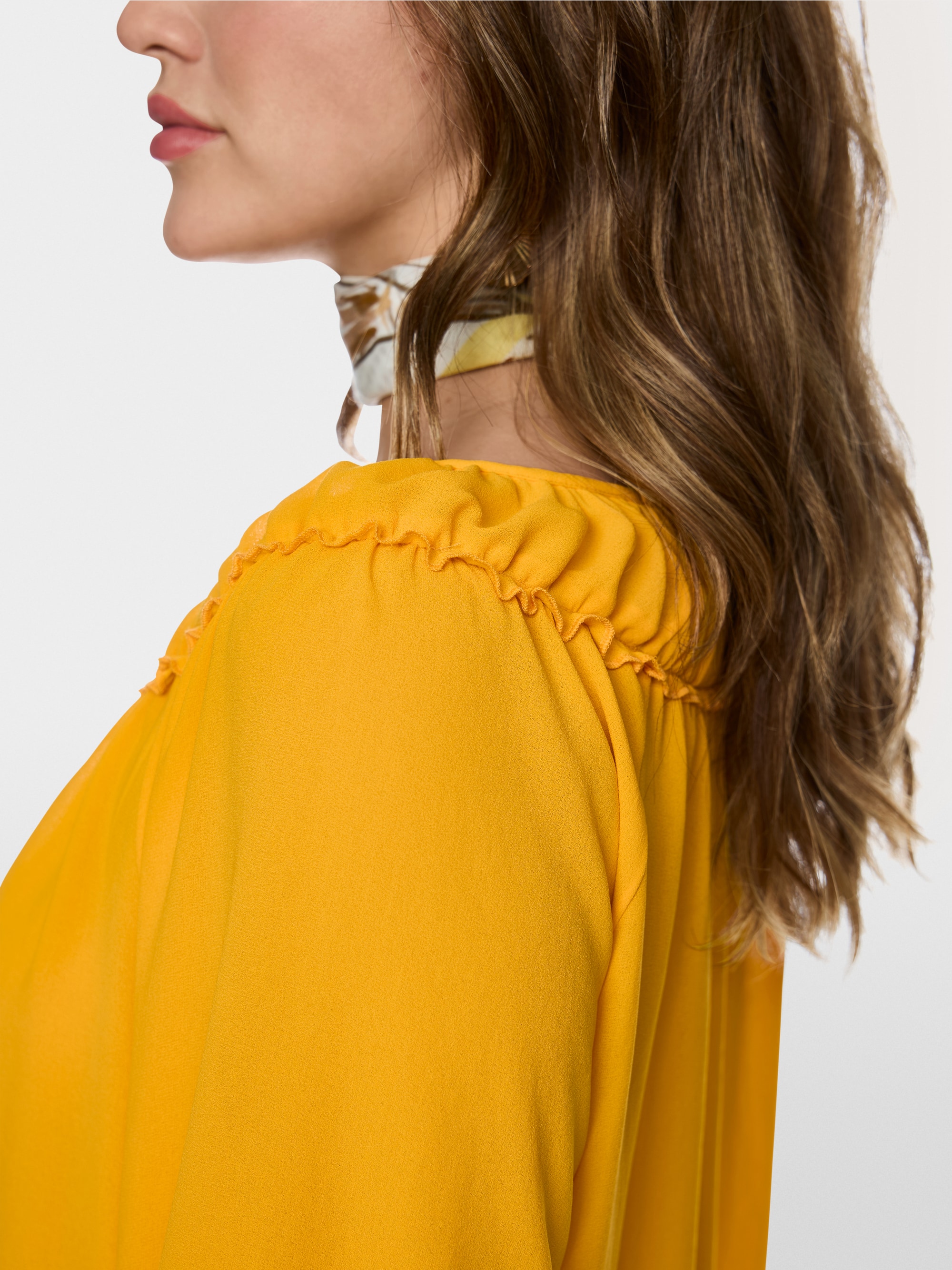 Blouse with Carmen neckline