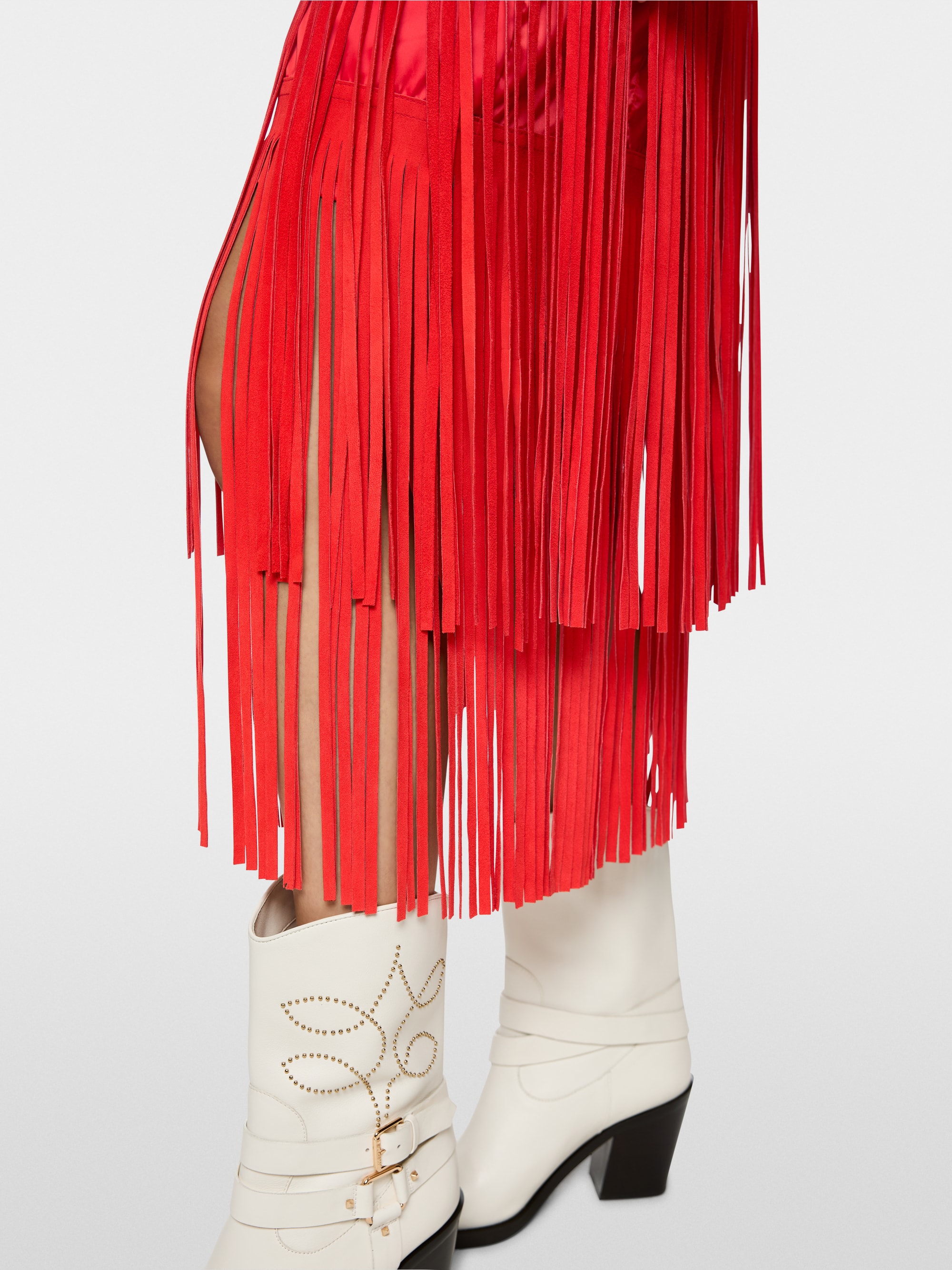 Midi leren rok "Rethink Together"