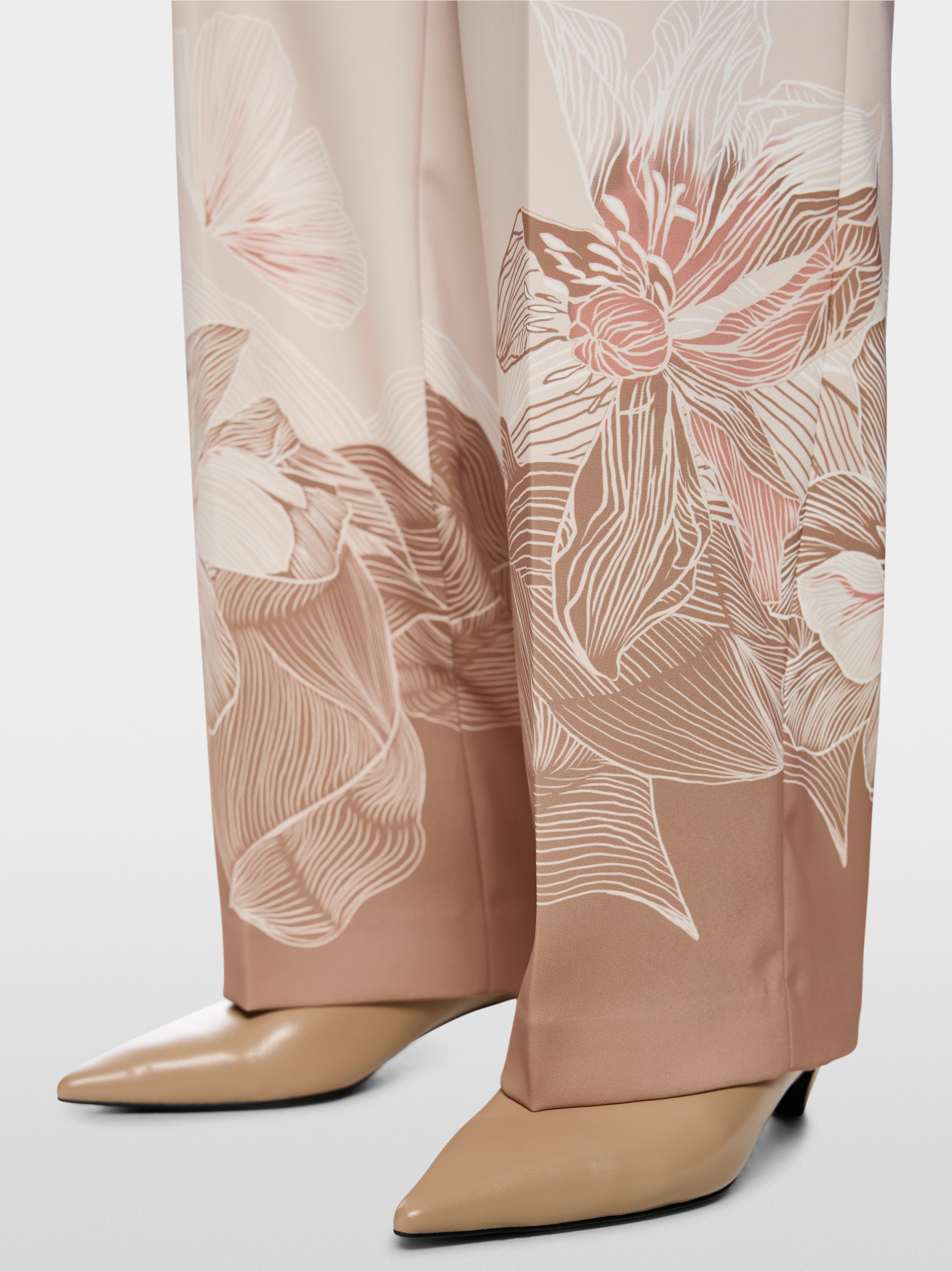 WUKARI wide high waist fabric trousers