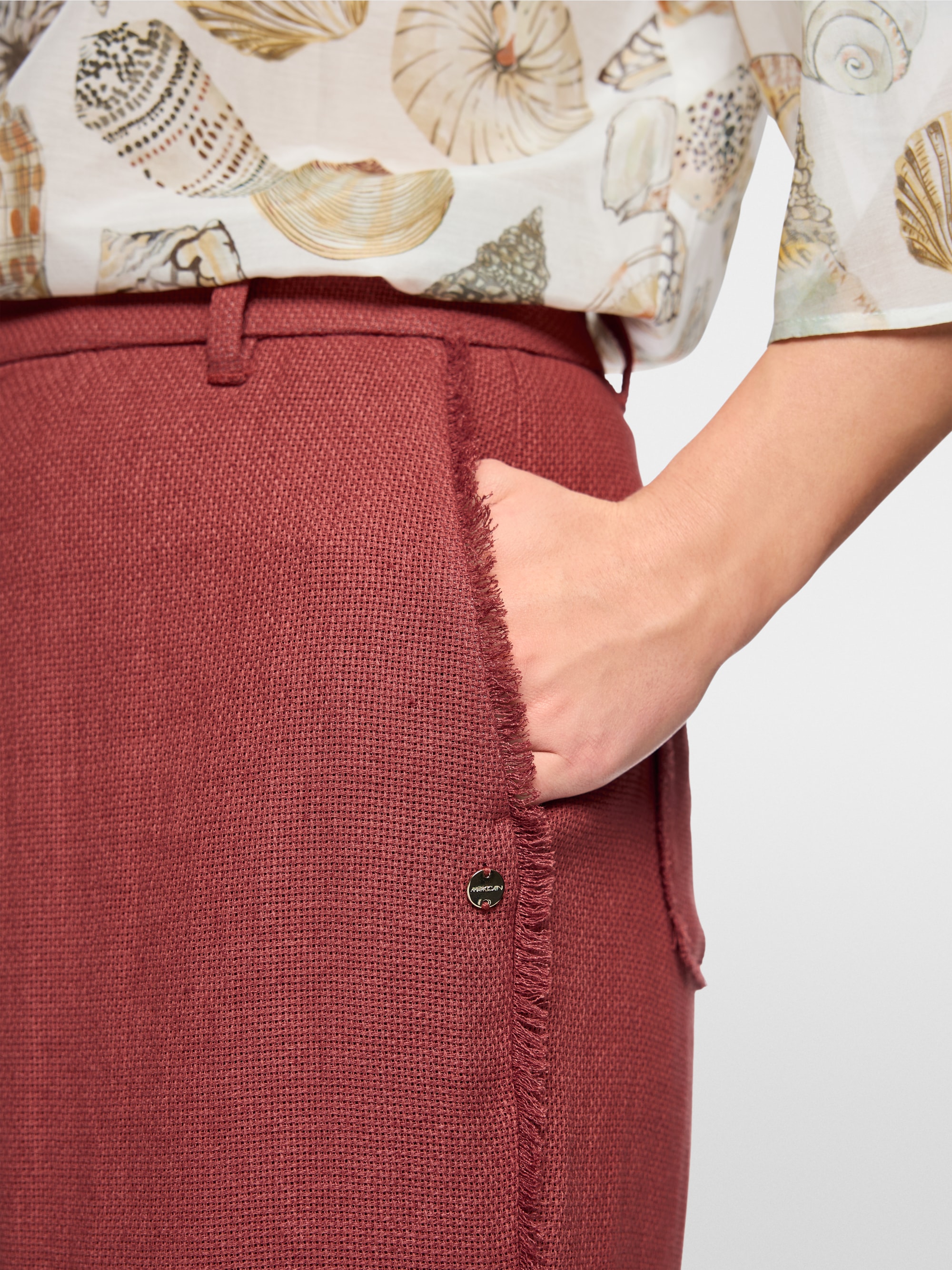 WUKARI linen-viscose blend trousers