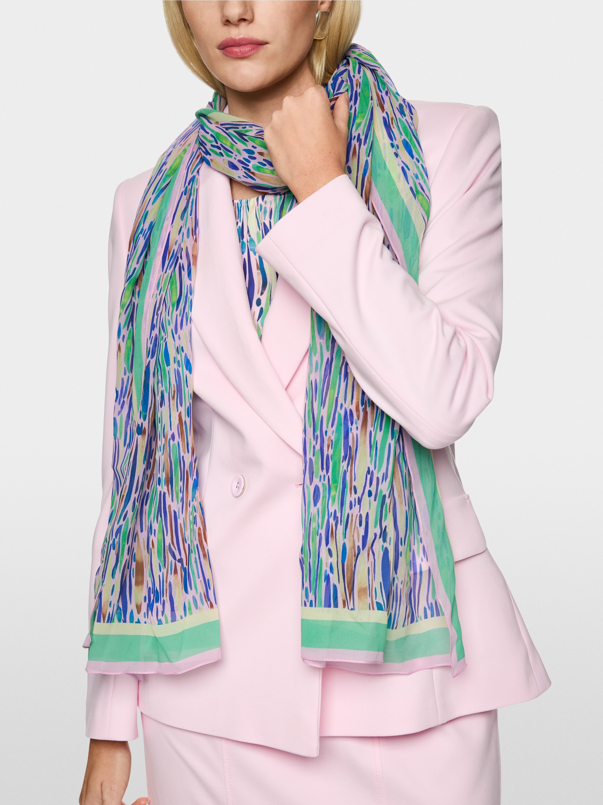 Printed silk scarf