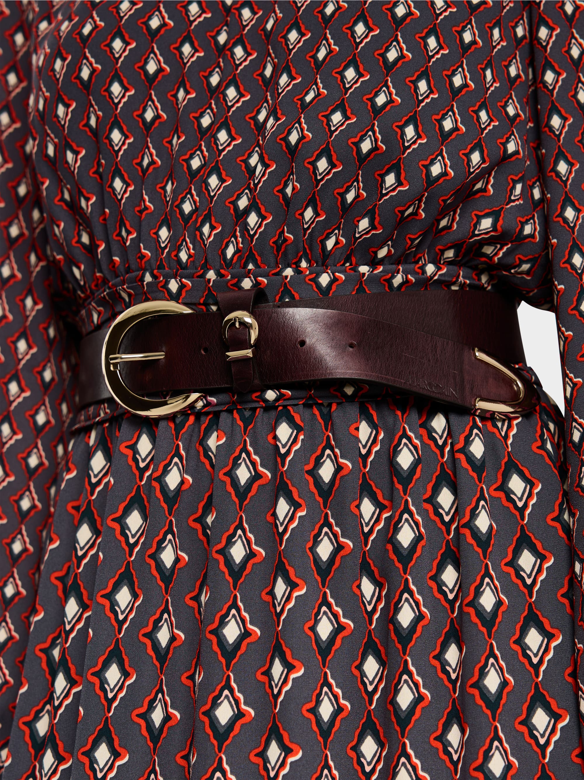 Ceinture large en cuir