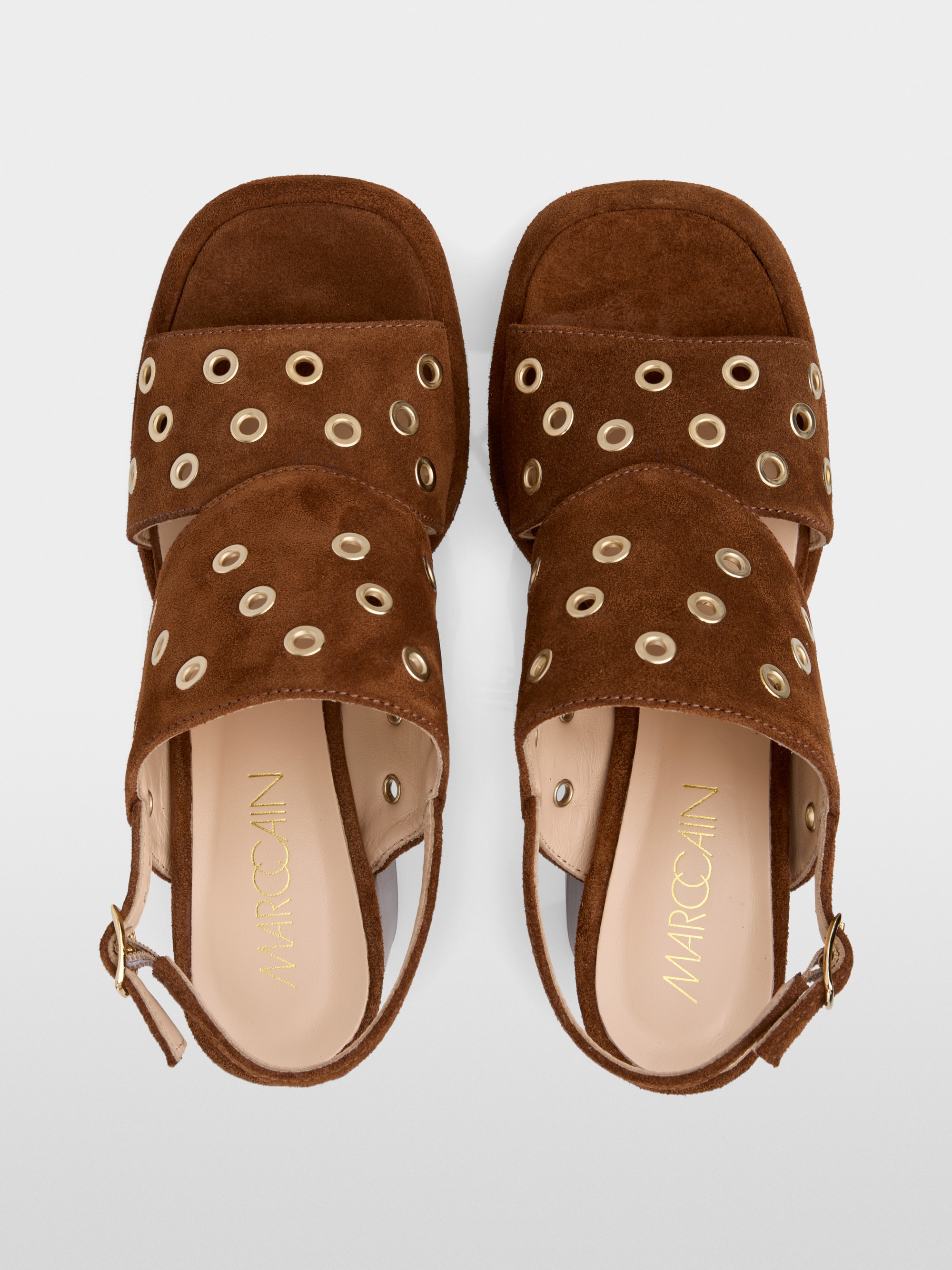 Suede platform sandals