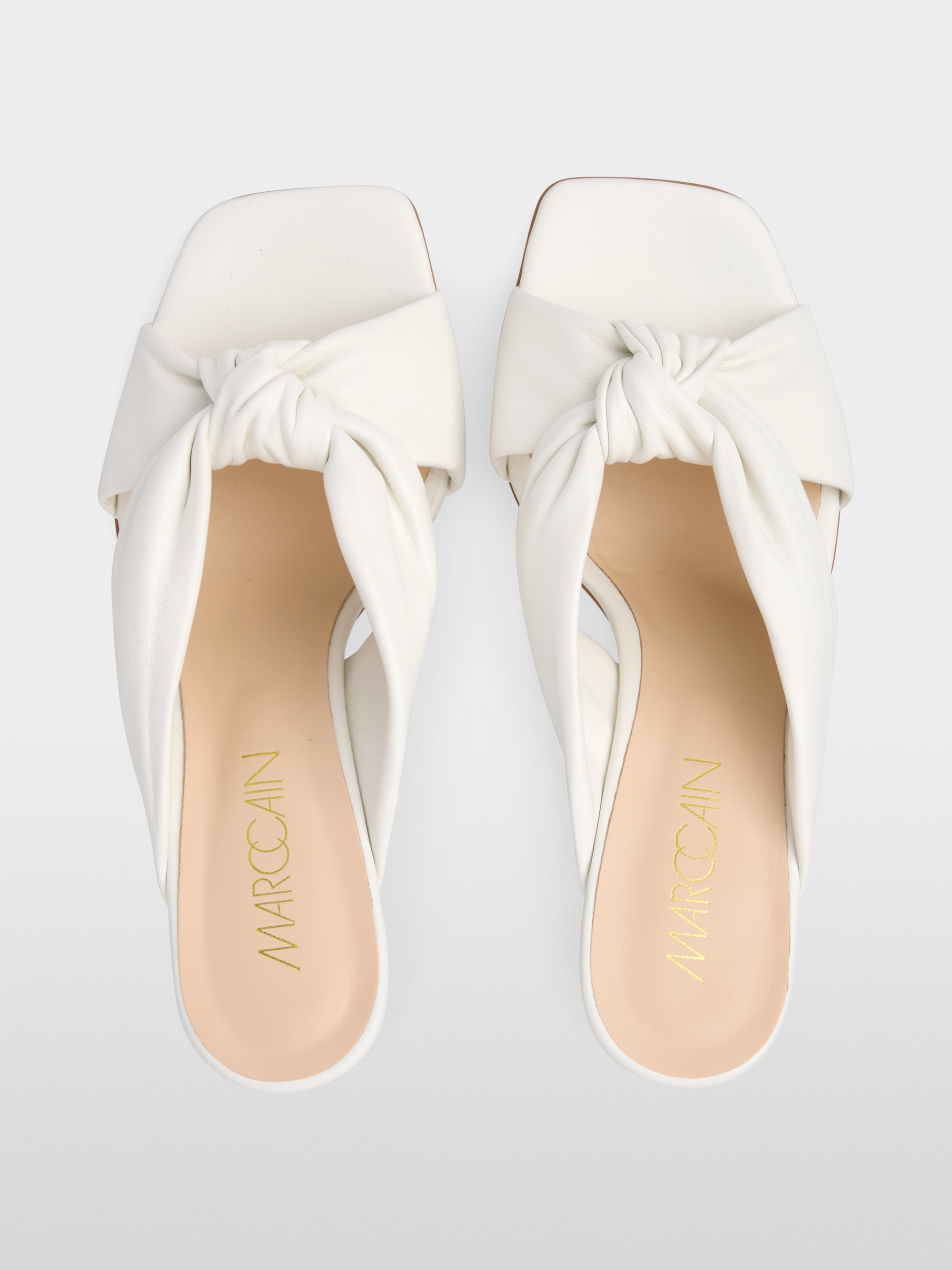 High heel sandals with knot detail