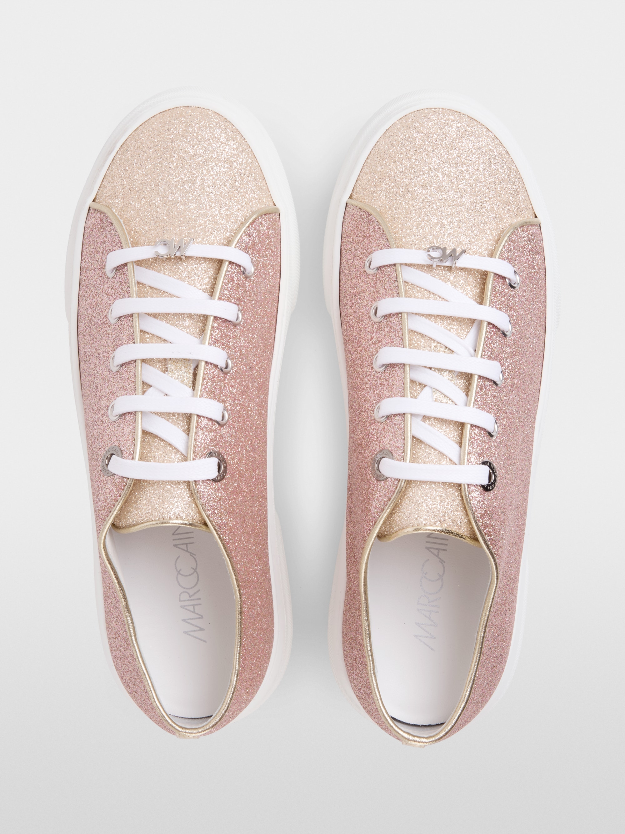 Baskets à paillettes avec semelle cup sole