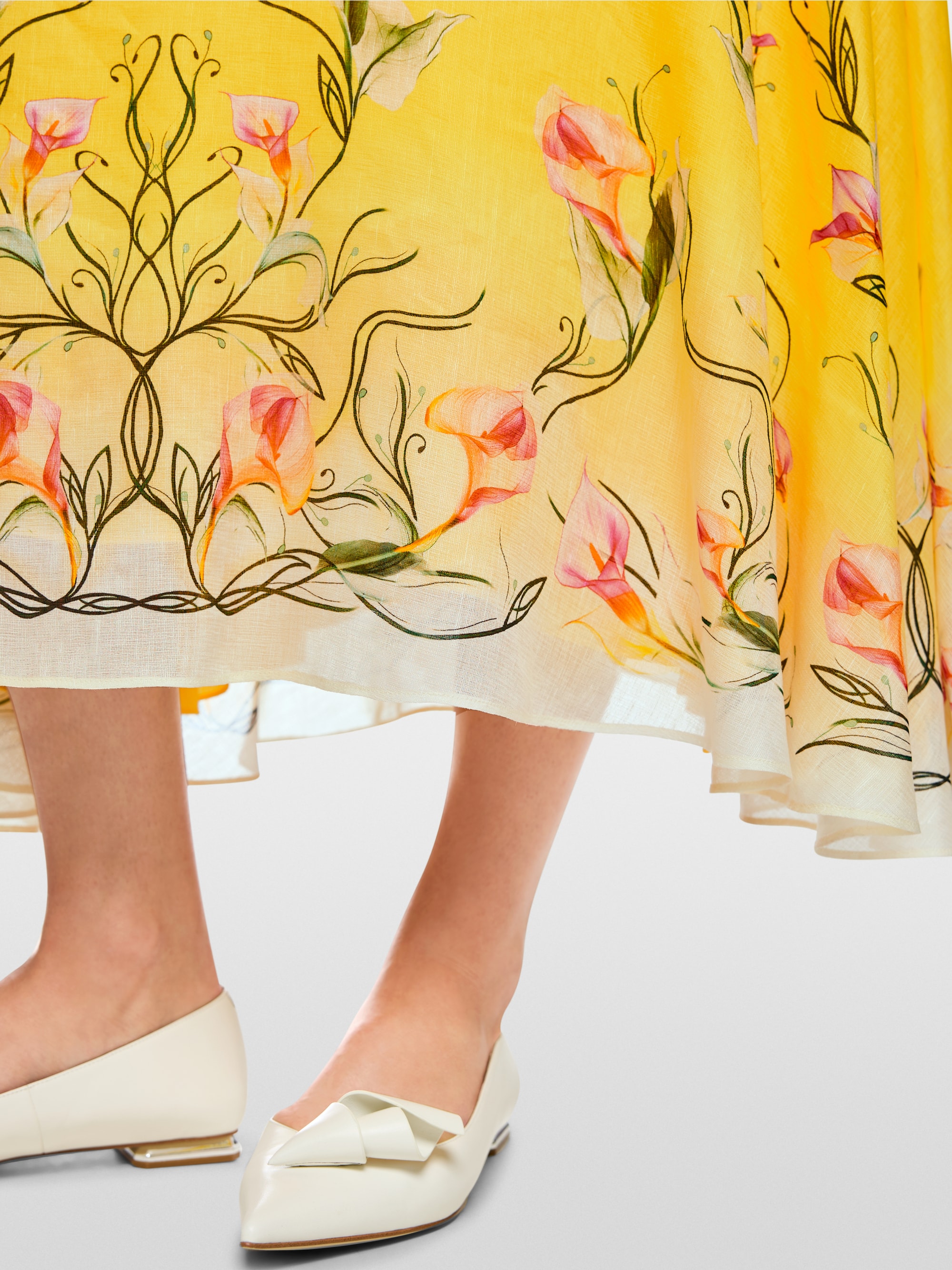 Linen-silk blend maxi dress