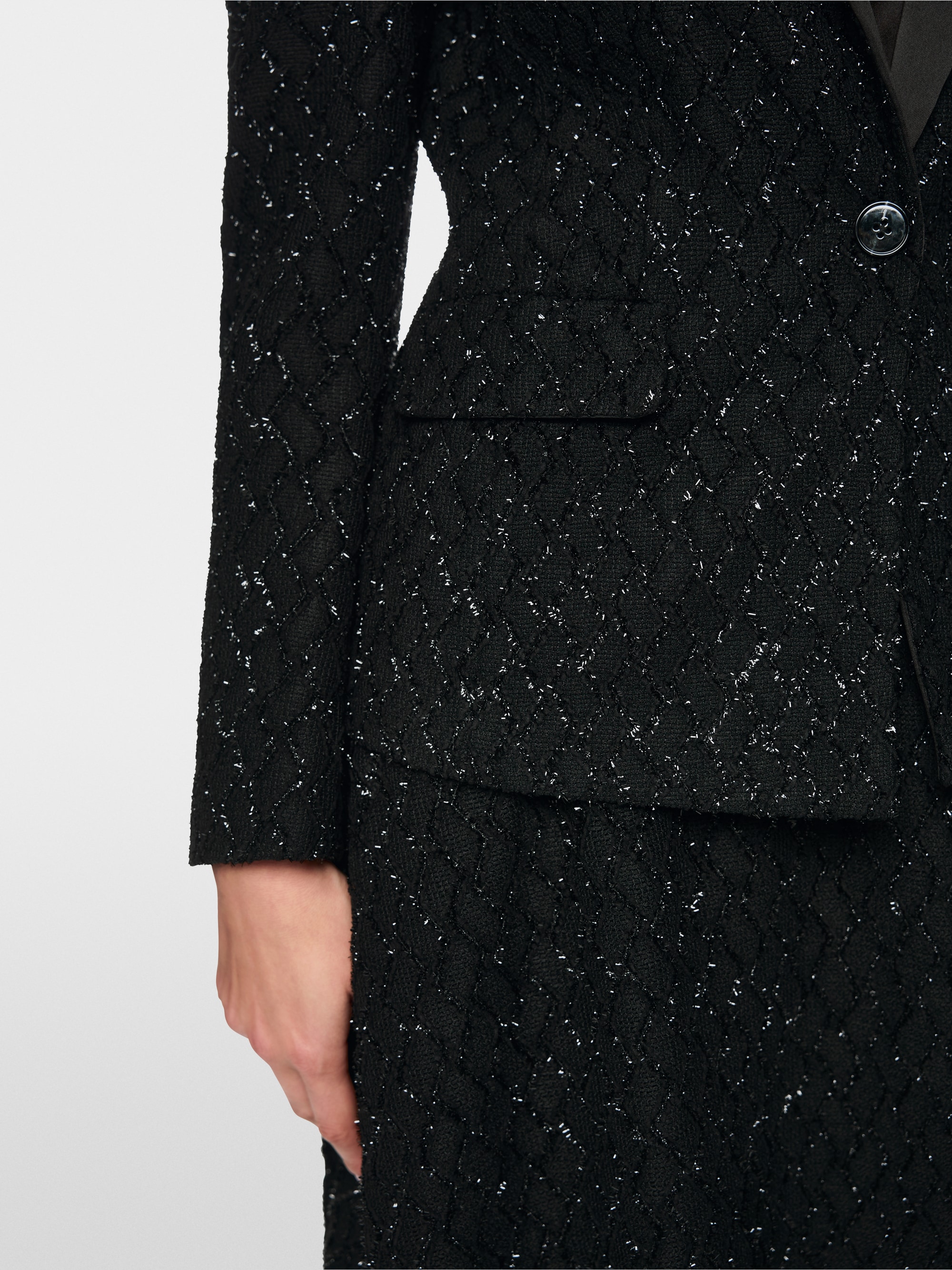 Fitted blazer with glitter details