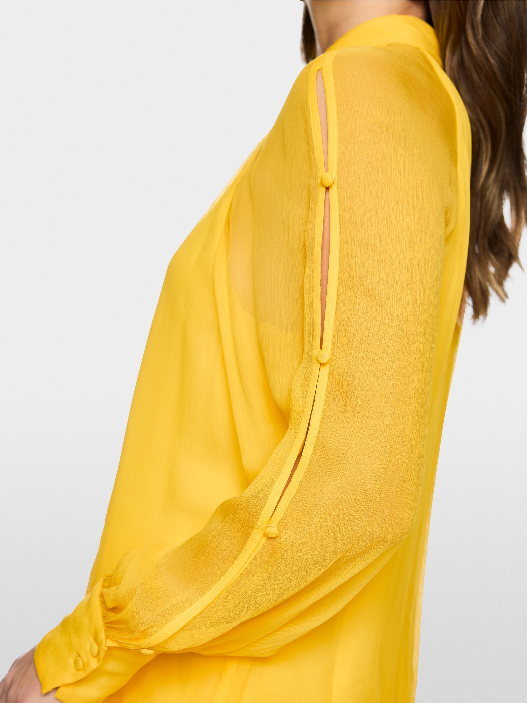 Double-layer cut-out viscose blouse