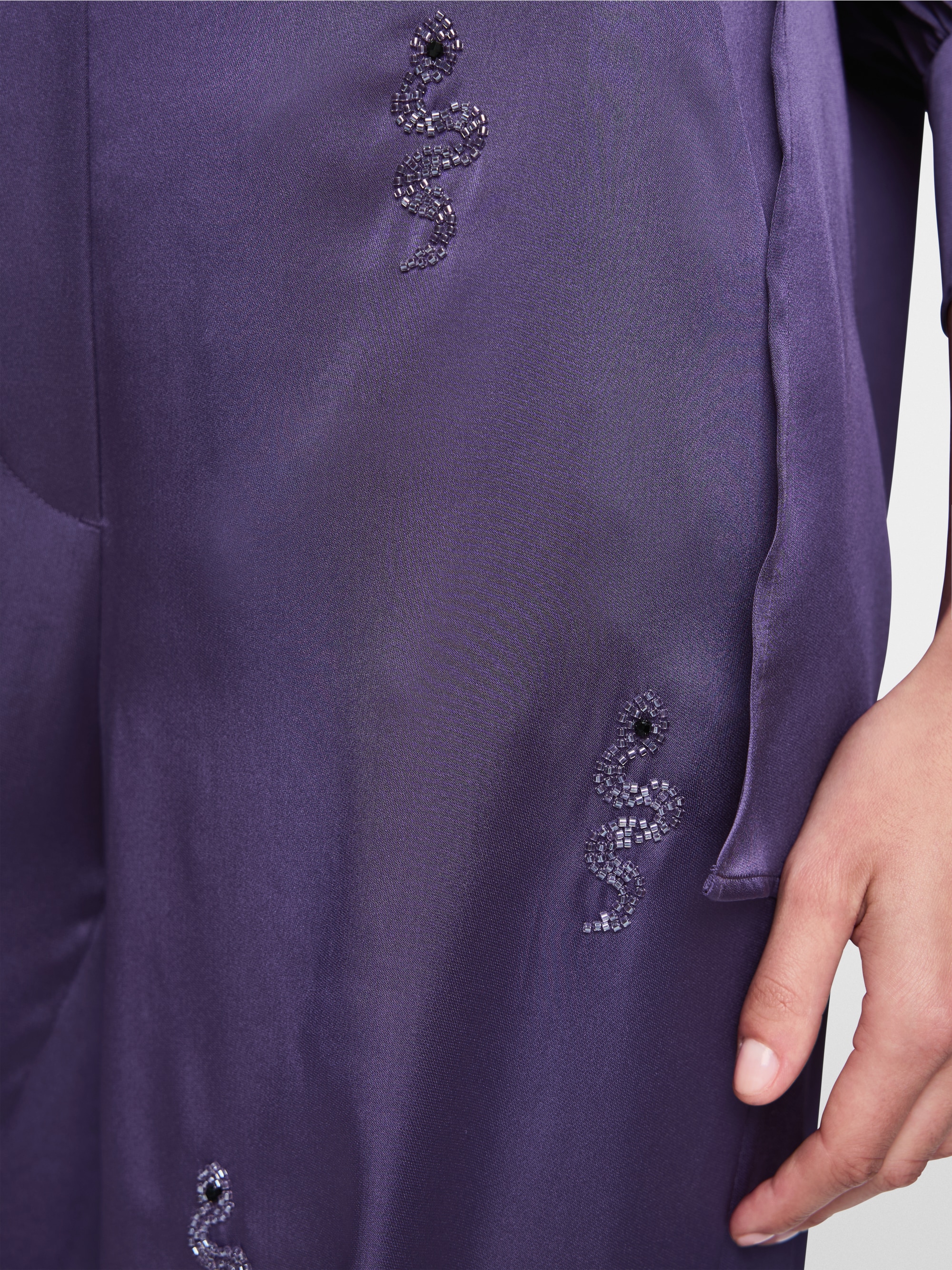 WELKOM snake embellishment trousers