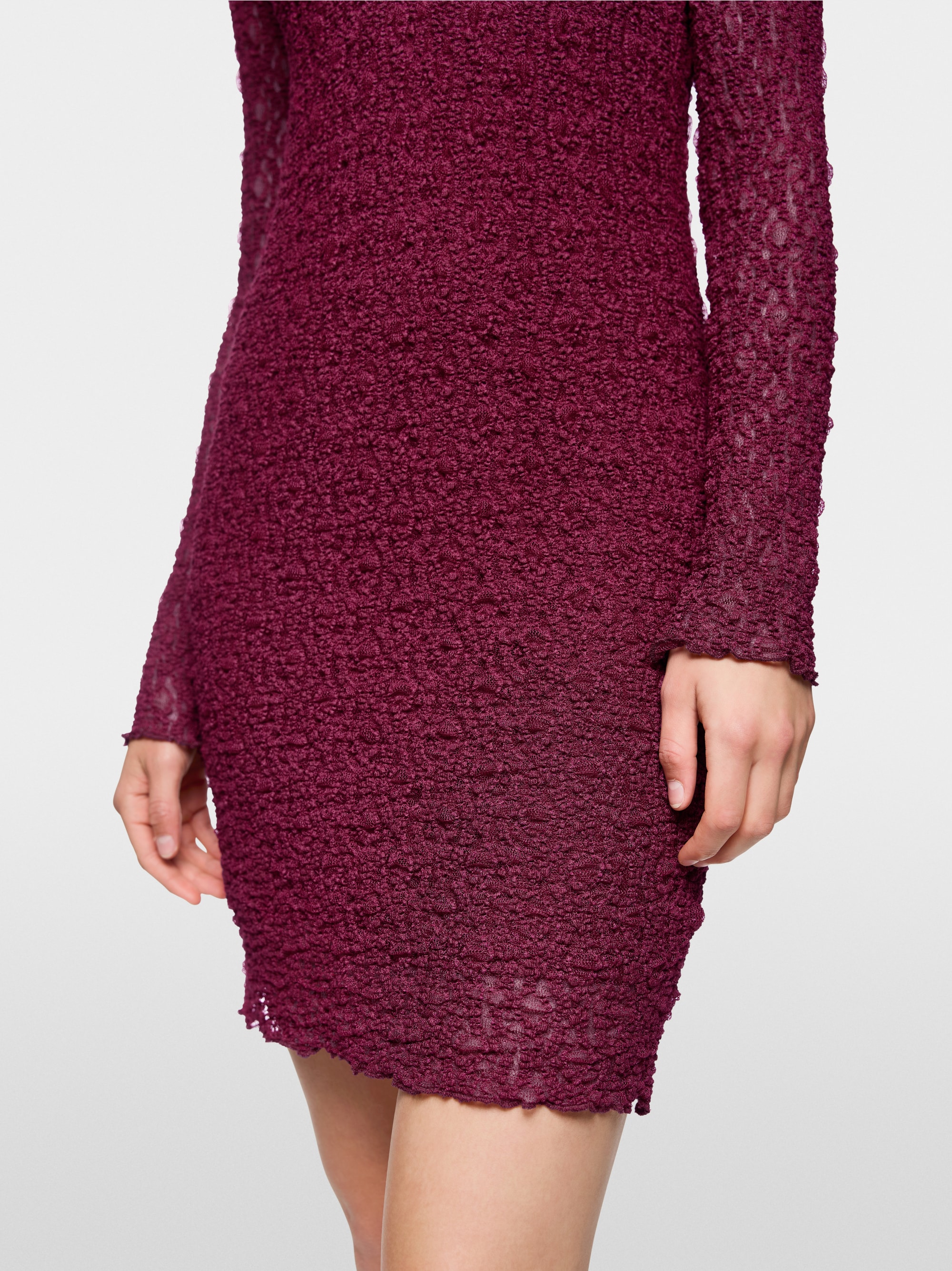 Polo dress with mesh look